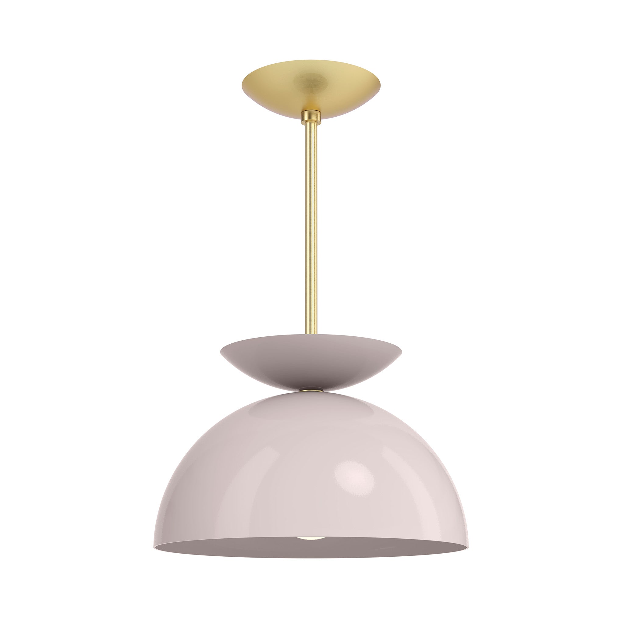 brass and barely color echo pendant 12" dutton brown lighting