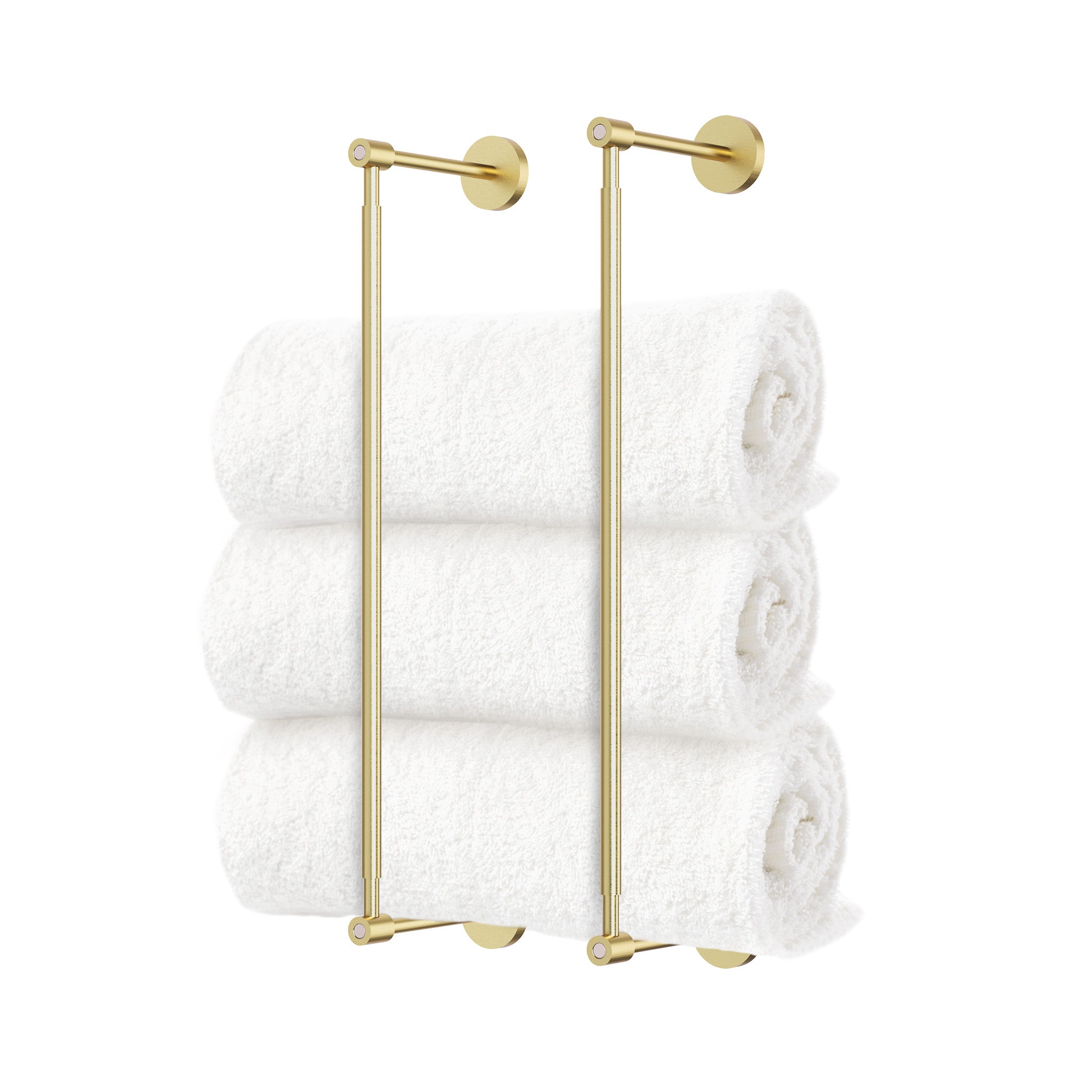 Brass and barely head towel rack 18 inch dutton brown hardware