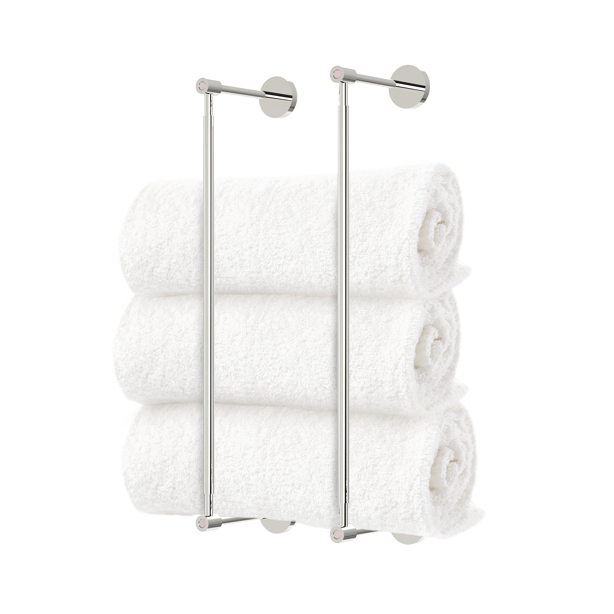 Nickel and barely head towel rack 18 inch dutton brown hardware