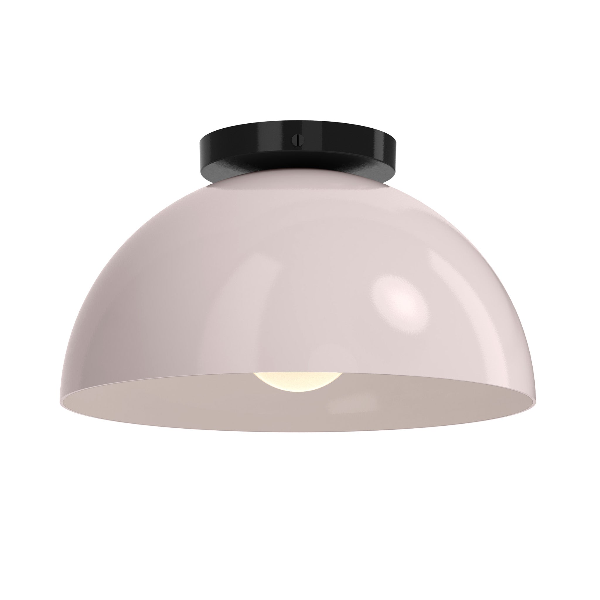 Black and barely color Hemi flush mount 12" Dutton Brown lighting