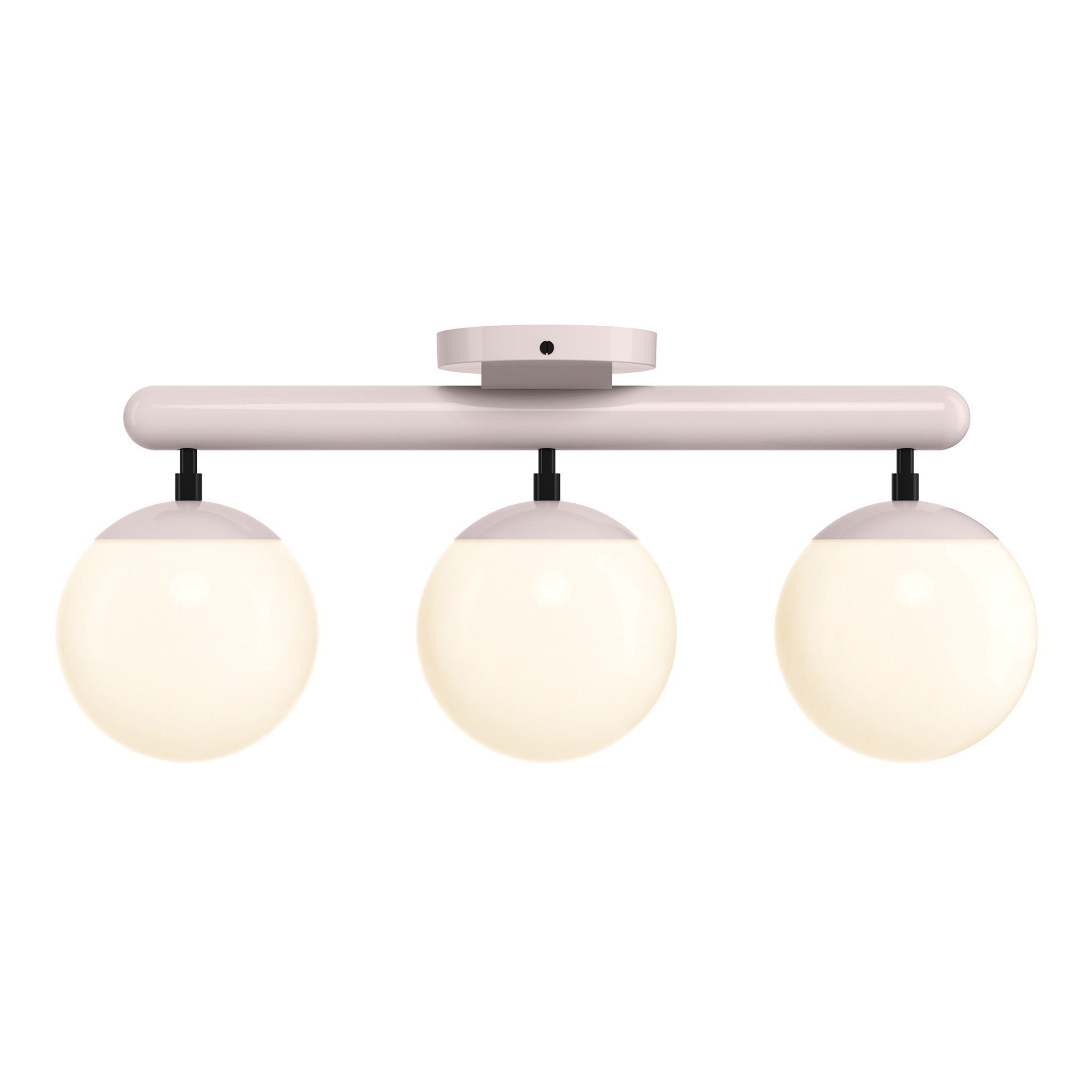 black and barely color Icon 3 flush mount Dutton Brown lighting
