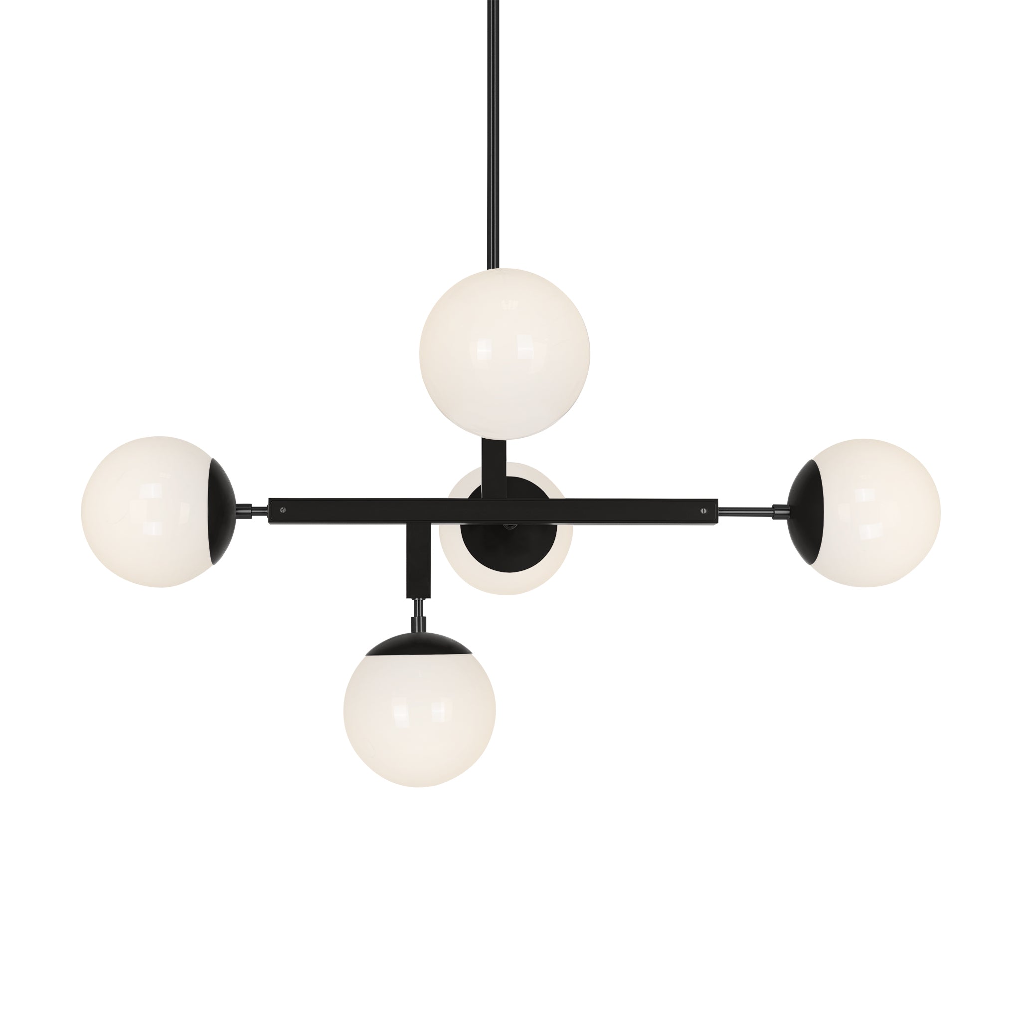 Black and black color Prisma chandelier 35" Dutton Brown lighting