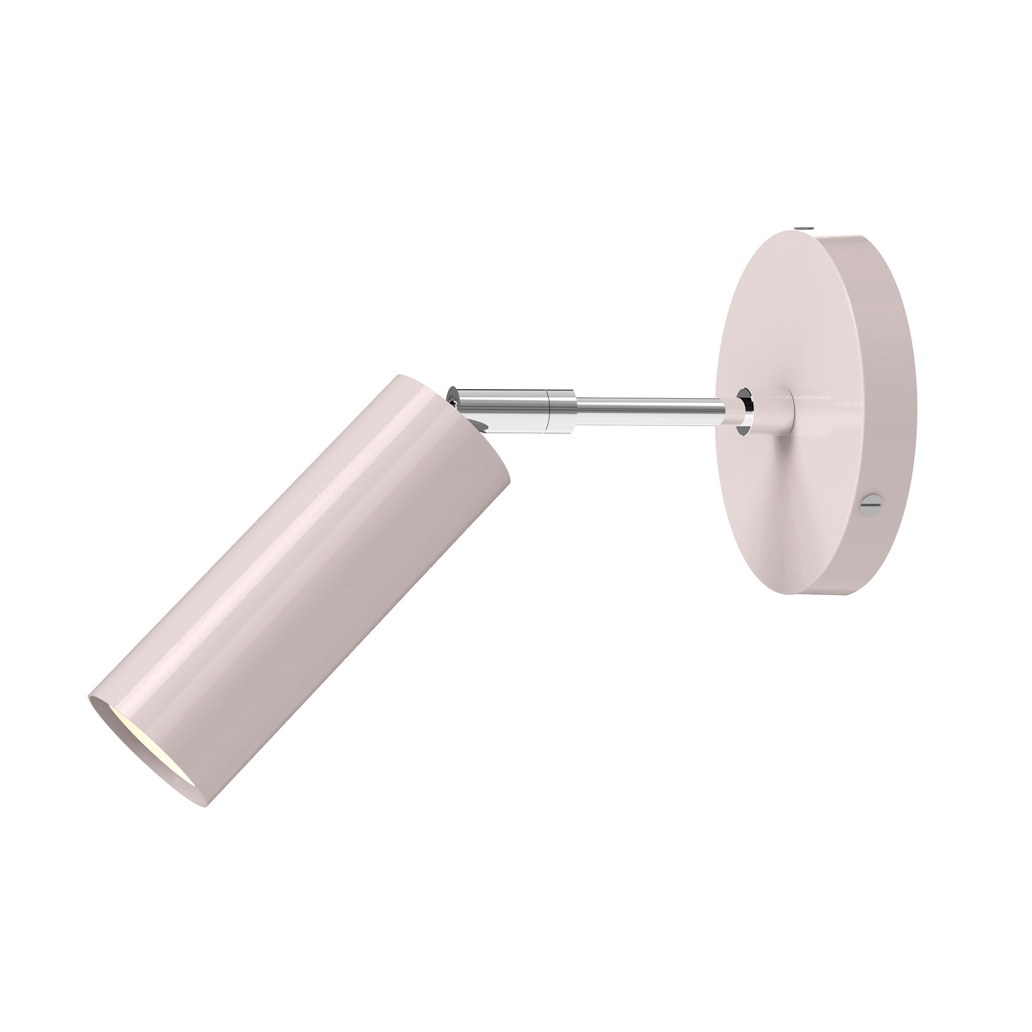 Nickel barely 3" rod Color Reader Sconce Dutton Brown.