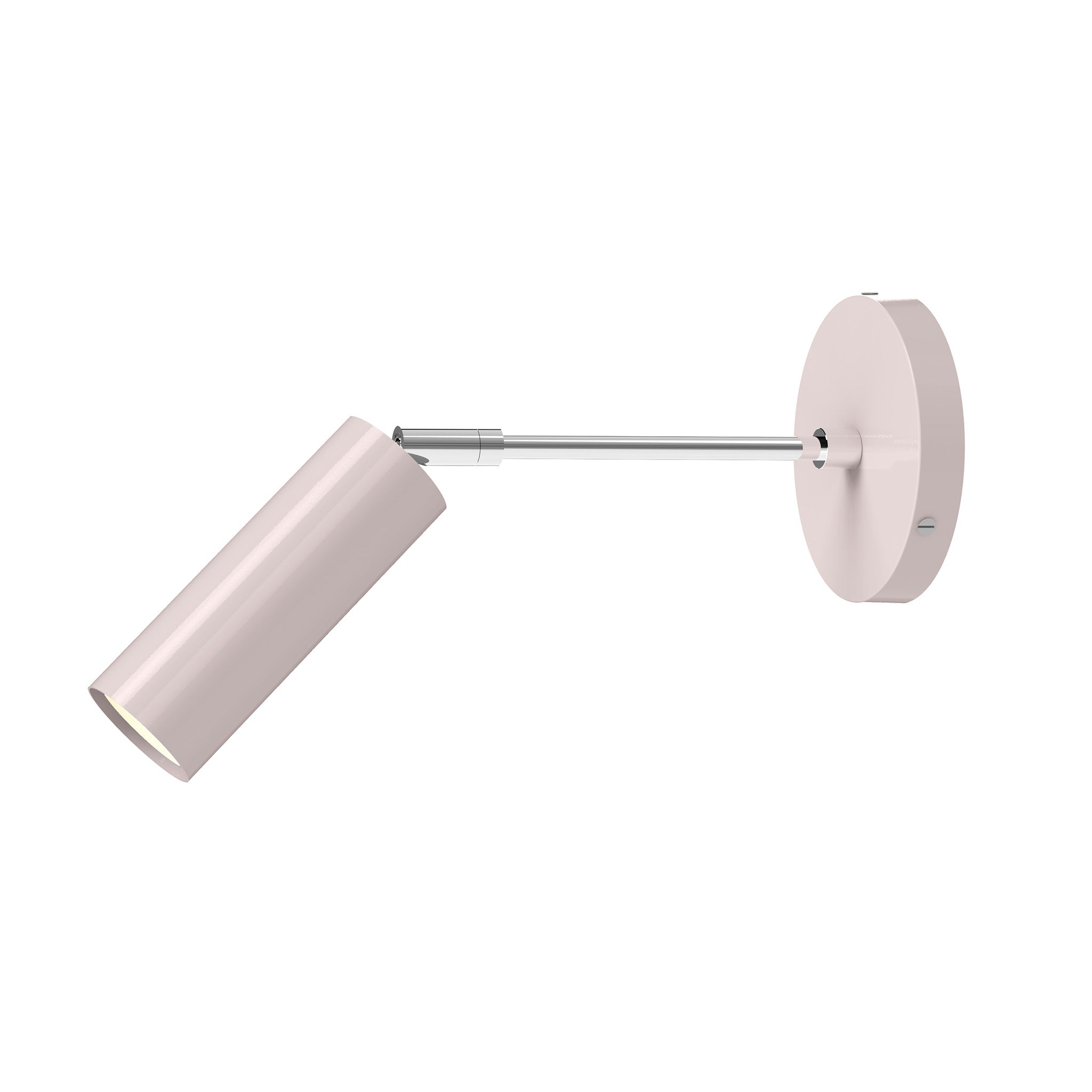 Nickel and barely color Reader sconce 6" arm Dutton Brown lighting