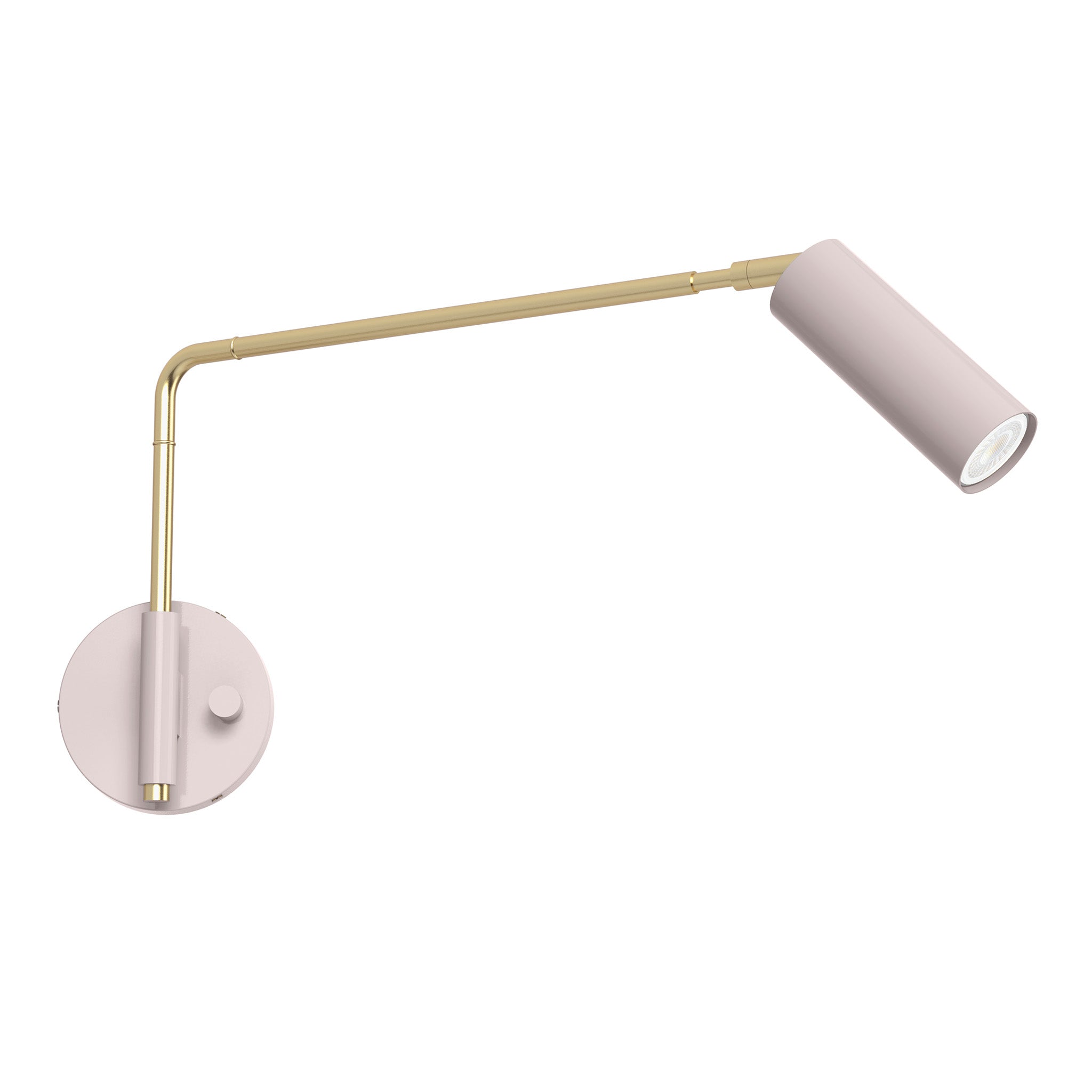 brass barely color reader swing arm sconce - 17" arm dutton brown lighting