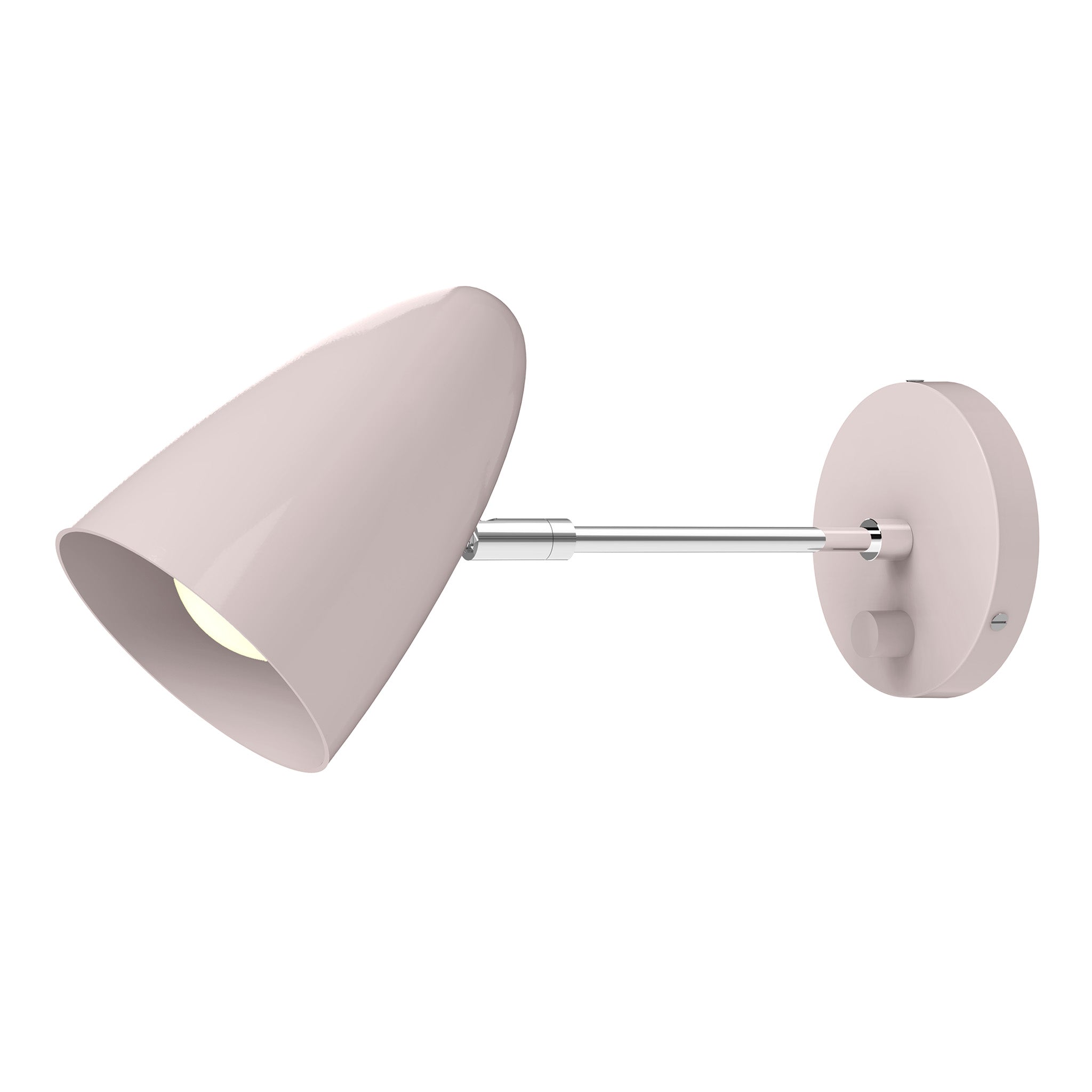 nickel barely color boom sconce - 6" arm dutton brown lighting