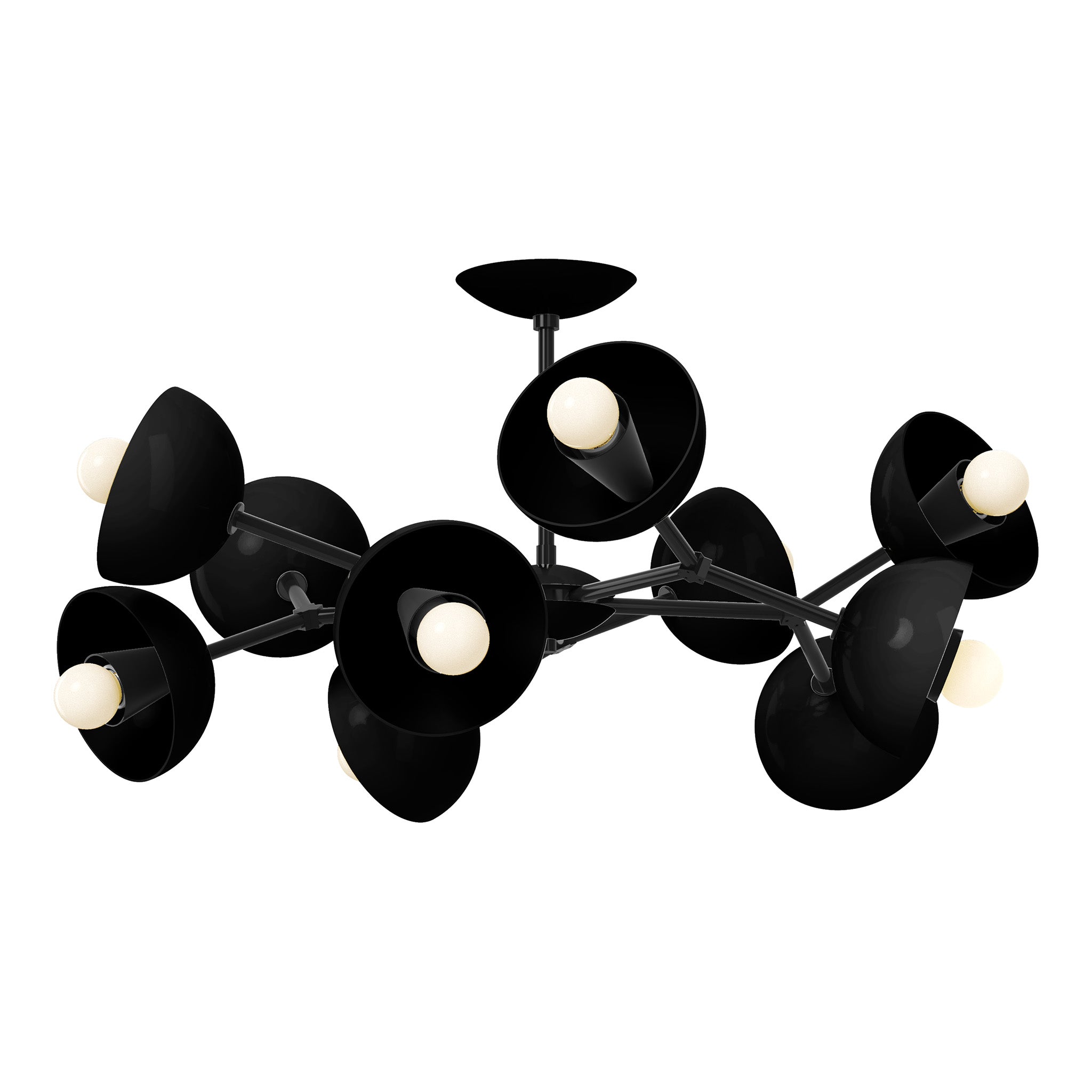 black black color alegria flush mount 30" dutton brown lighting