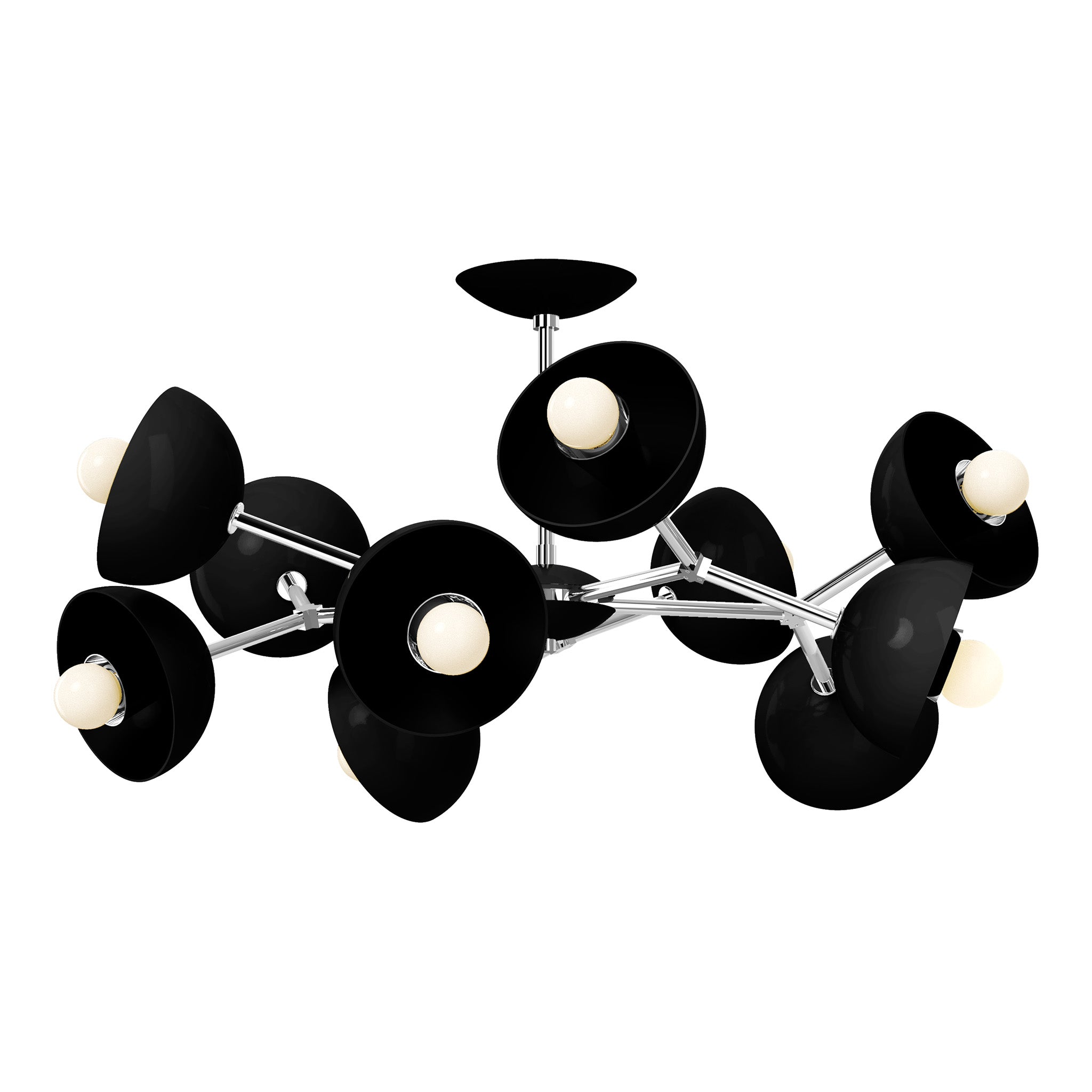 nickel black color alegria flush mount 30" dutton brown lighting