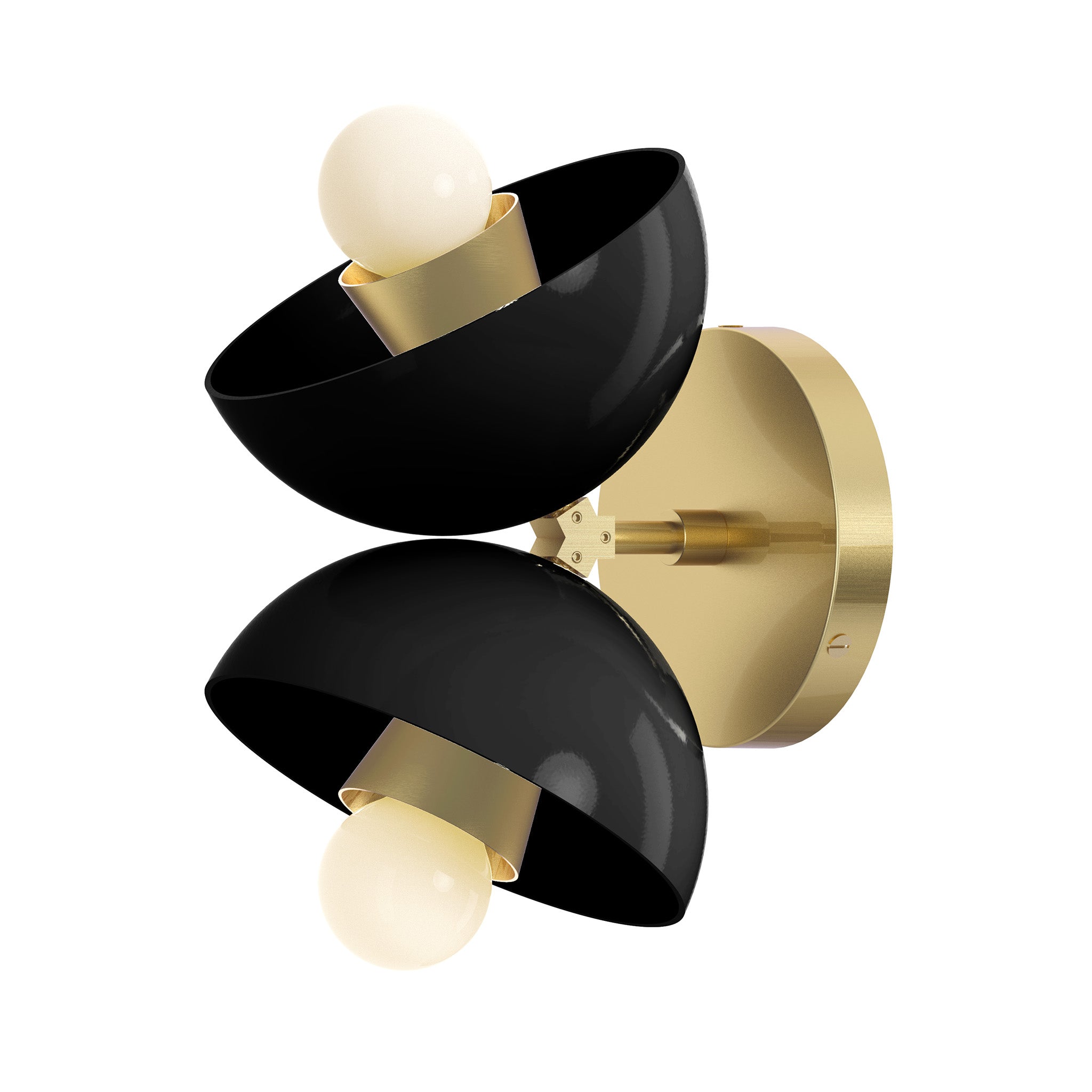 Brass and black color Beso sconce Dutton Brown lighting
