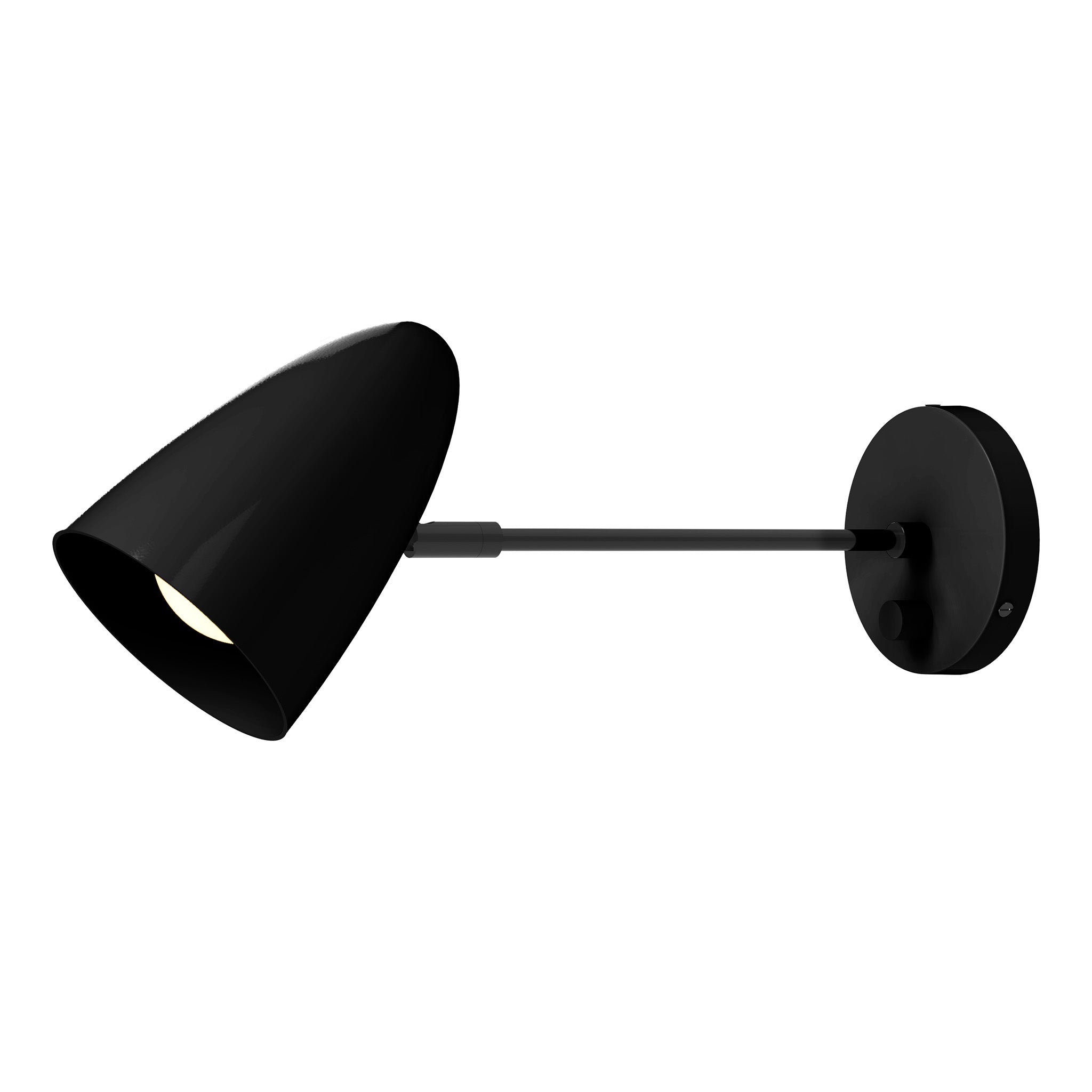 black black color boom sconce - 10" arm dutton brown lighting