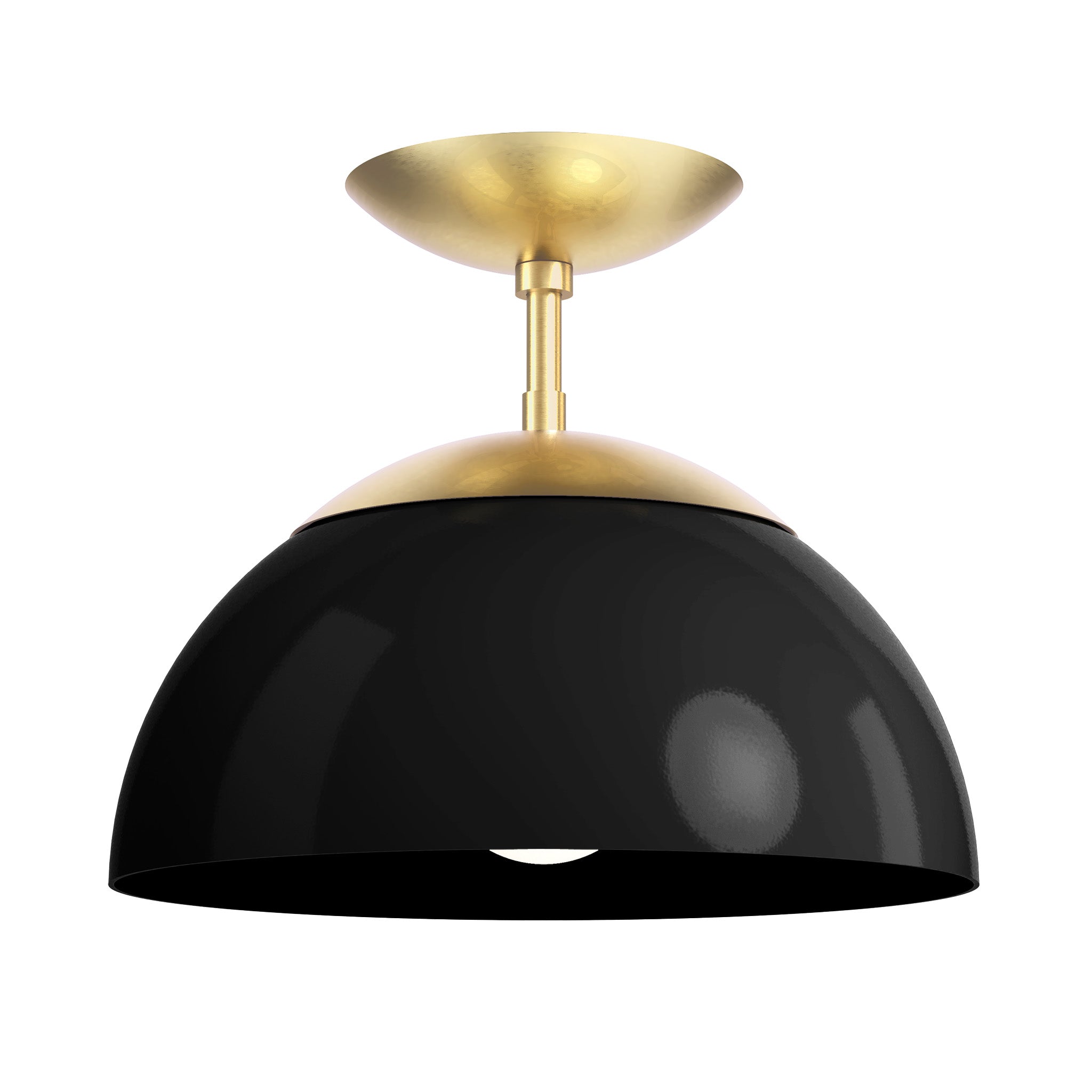 brass black color cadbury flush mount 12" dutton brown lighting