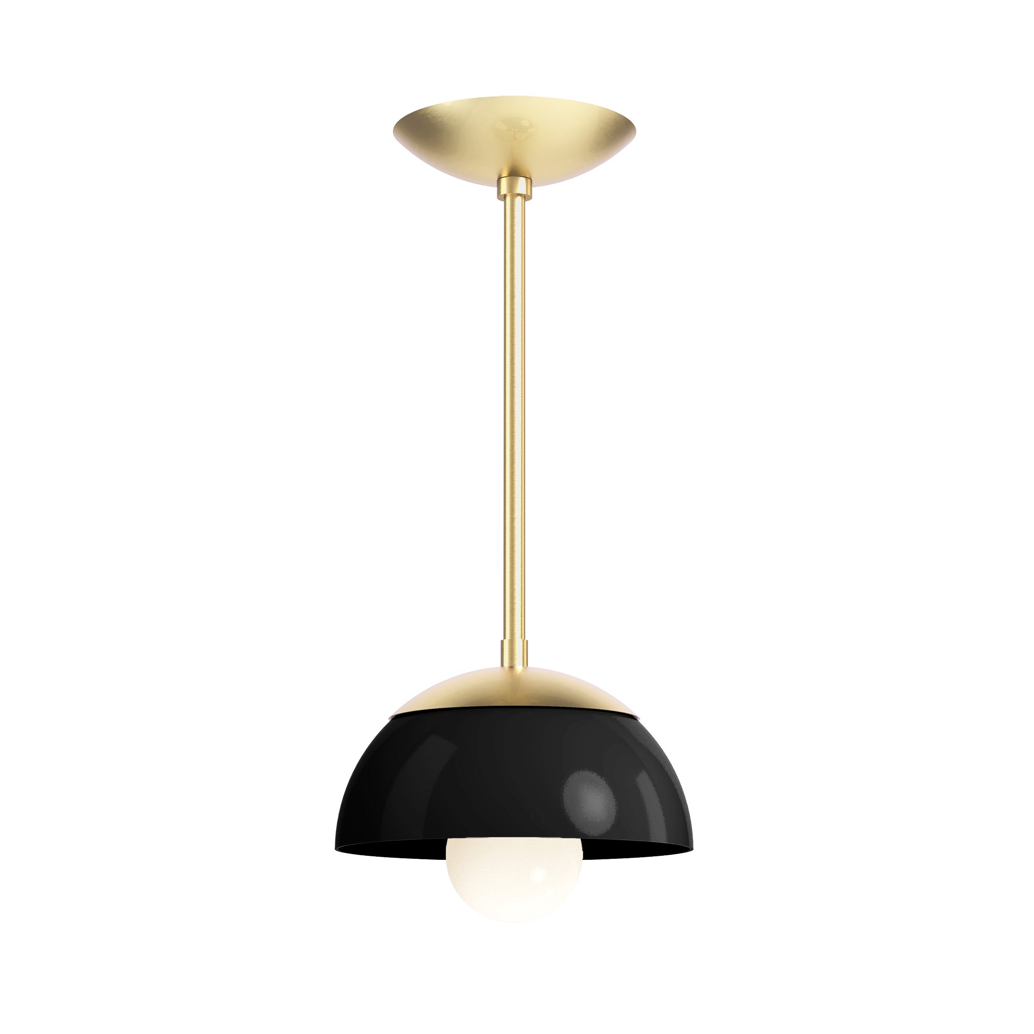 brass black color cadbury pendant 8" dutton brown lighting