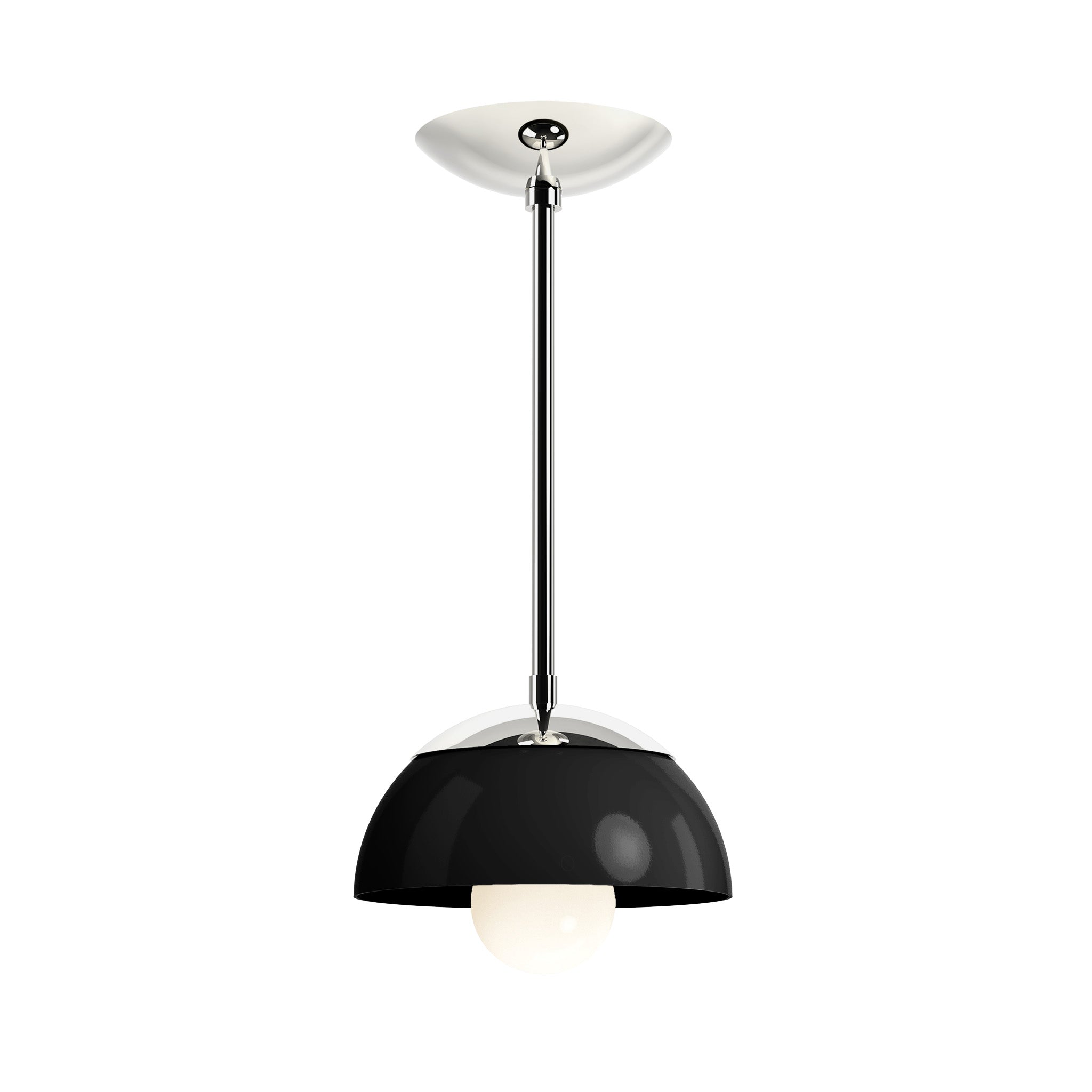 nickel black color cadbury pendant 8" dutton brown lighting