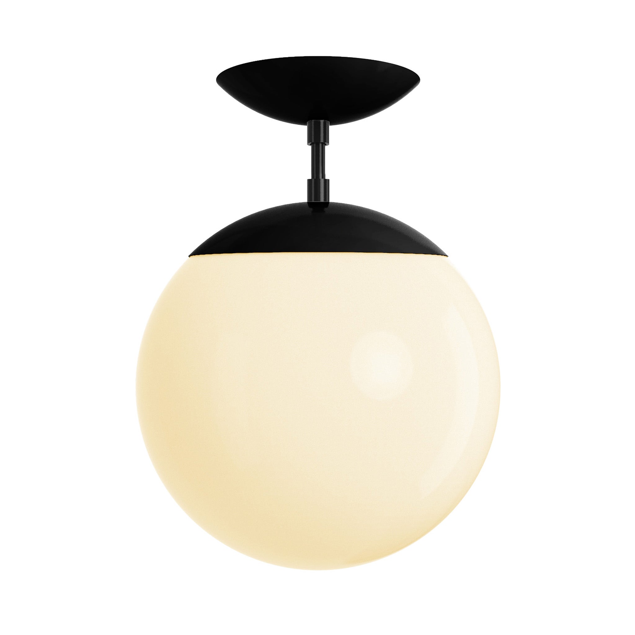 black cap flush mount 10" dutton brown lighting