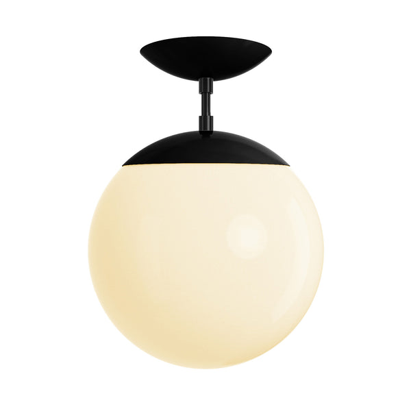 black cap flush mount 10" dutton brown lighting