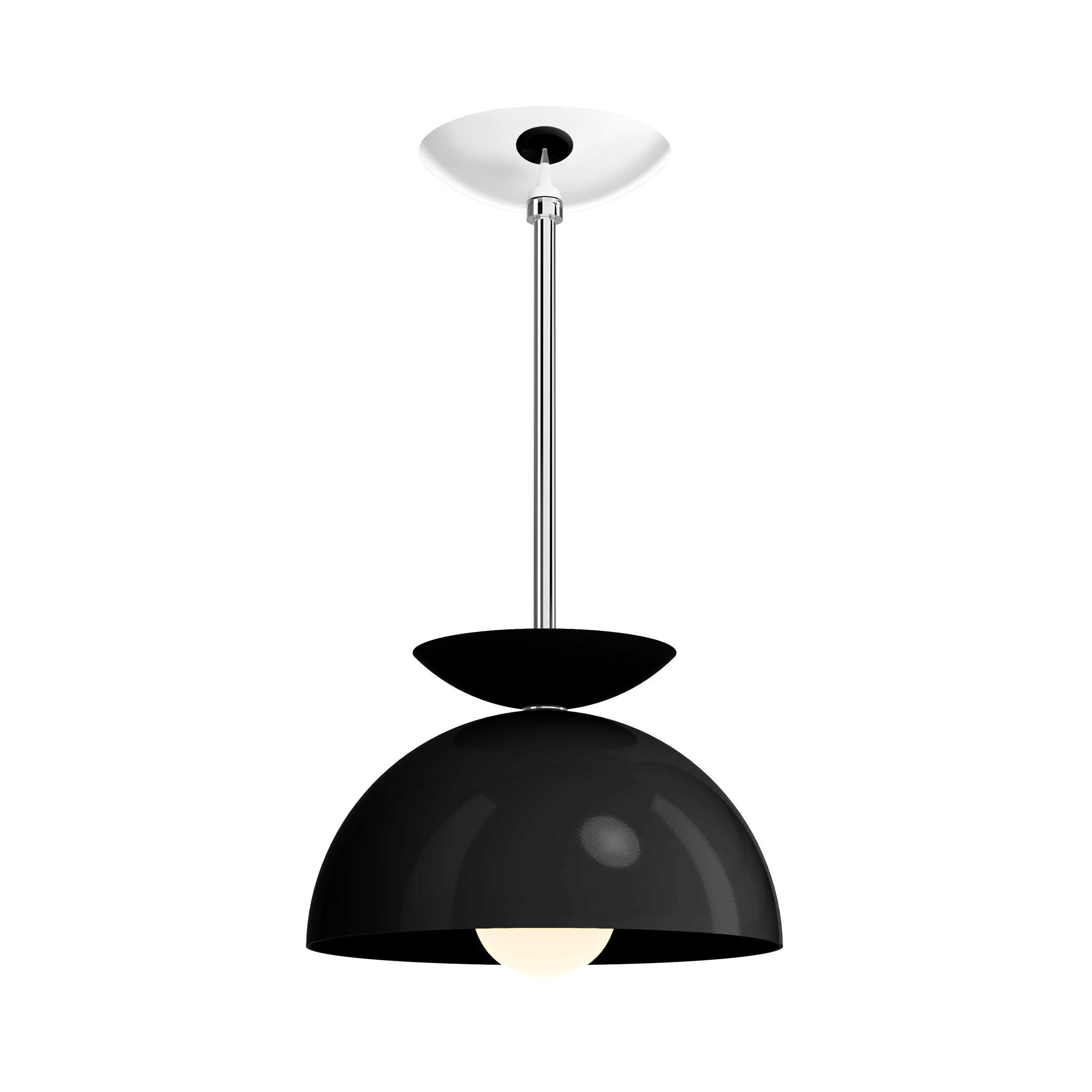 nickel black color echo pendant 10" dutton brown lighting
