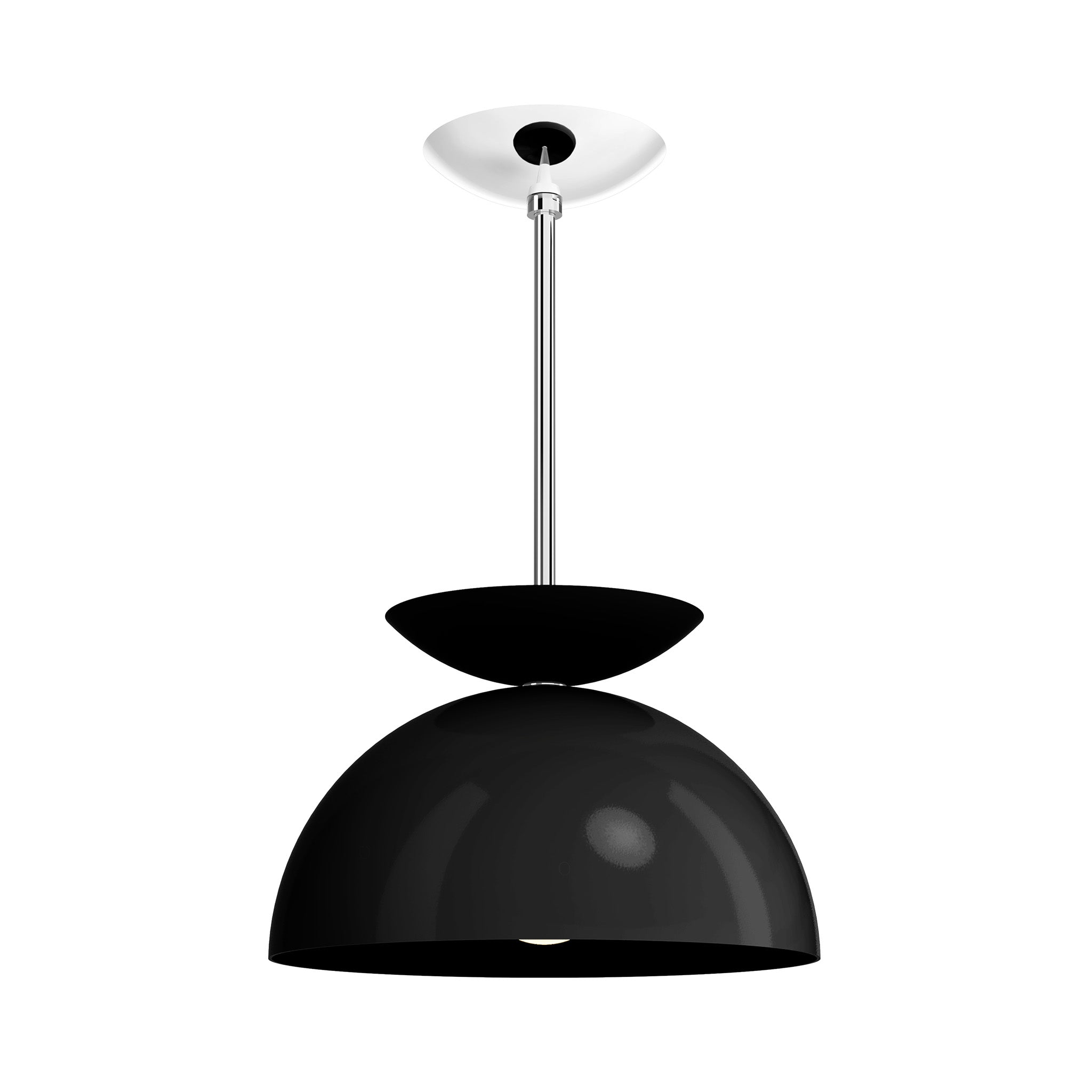 nickel black color echo pendant 12" dutton brown lighting