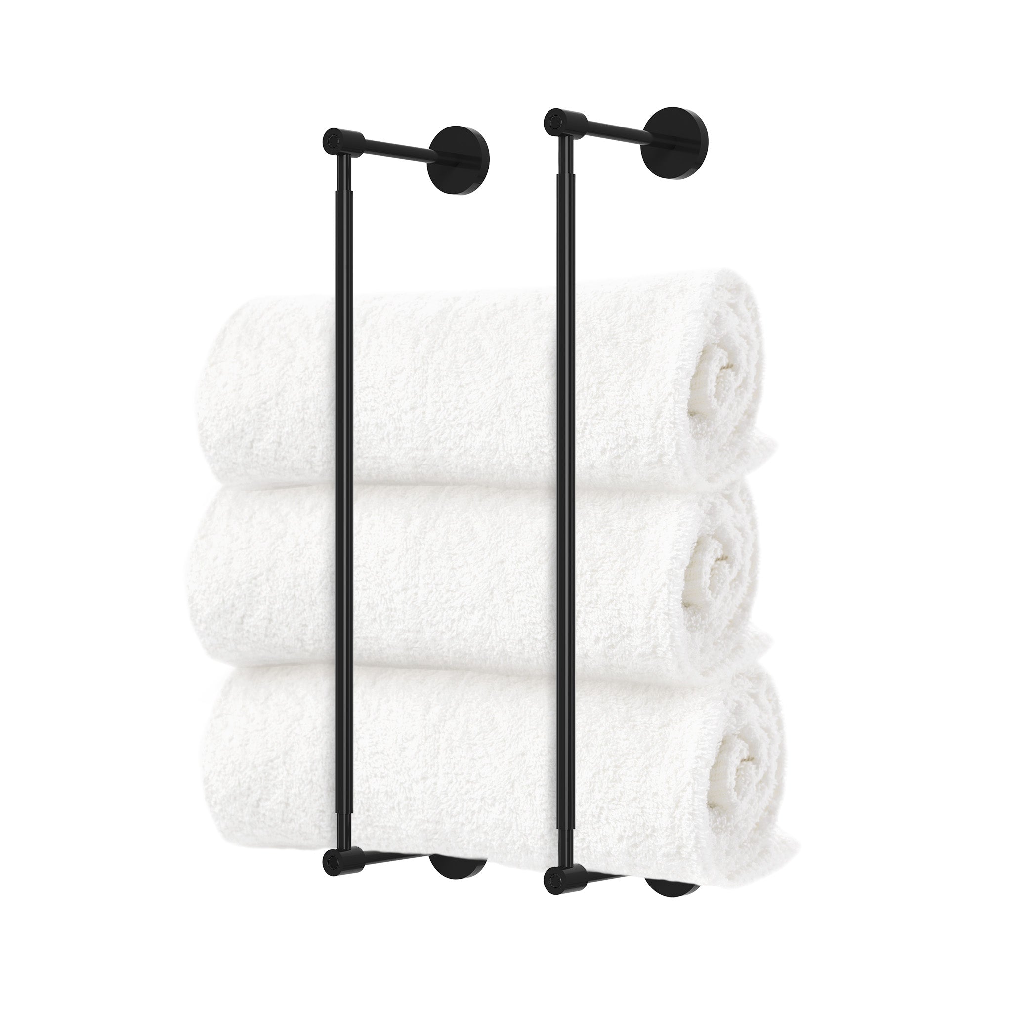 Black and black head towel rack 18 inch dutton brown hardware