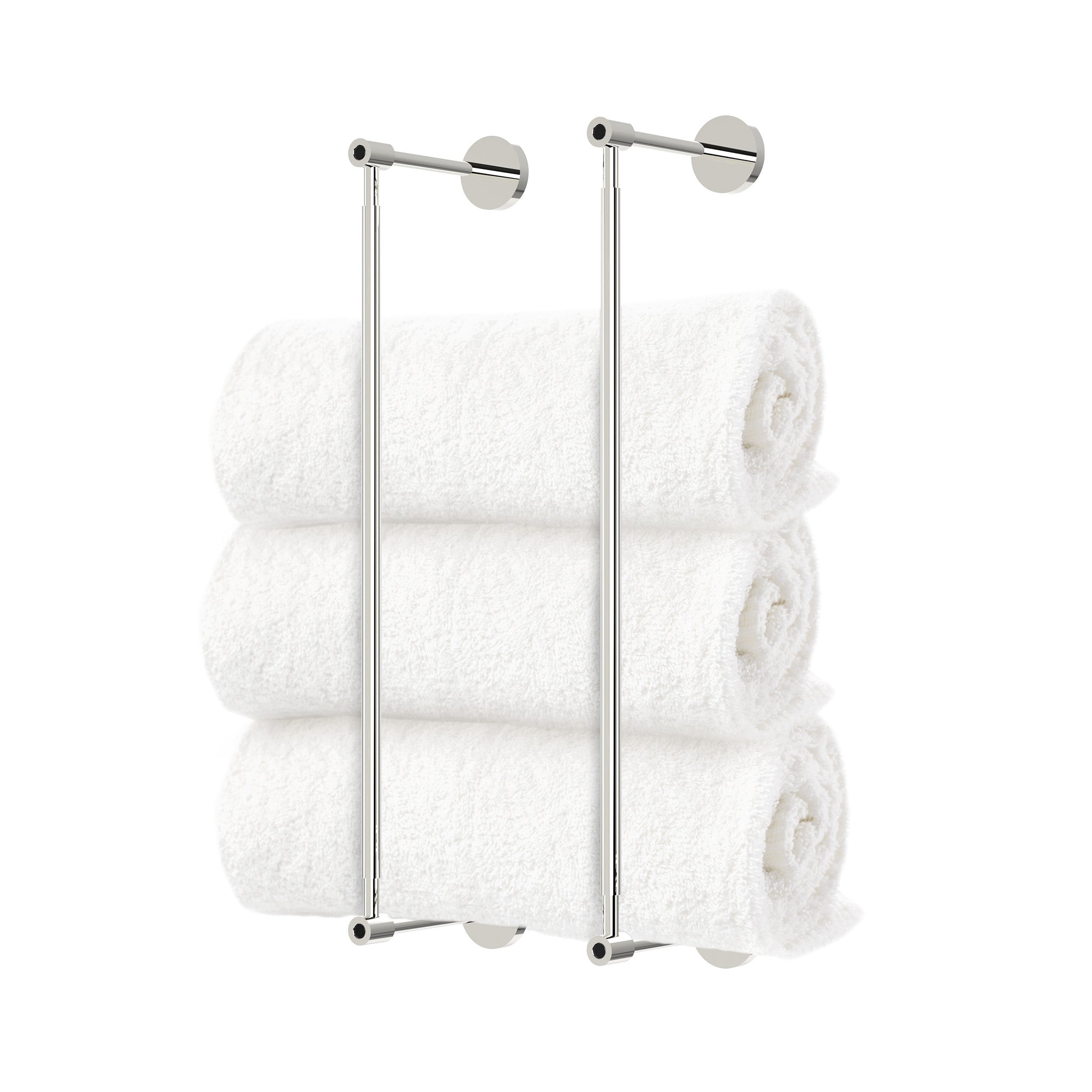 Nickel and black head towel rack 18 inch dutton brown hardware