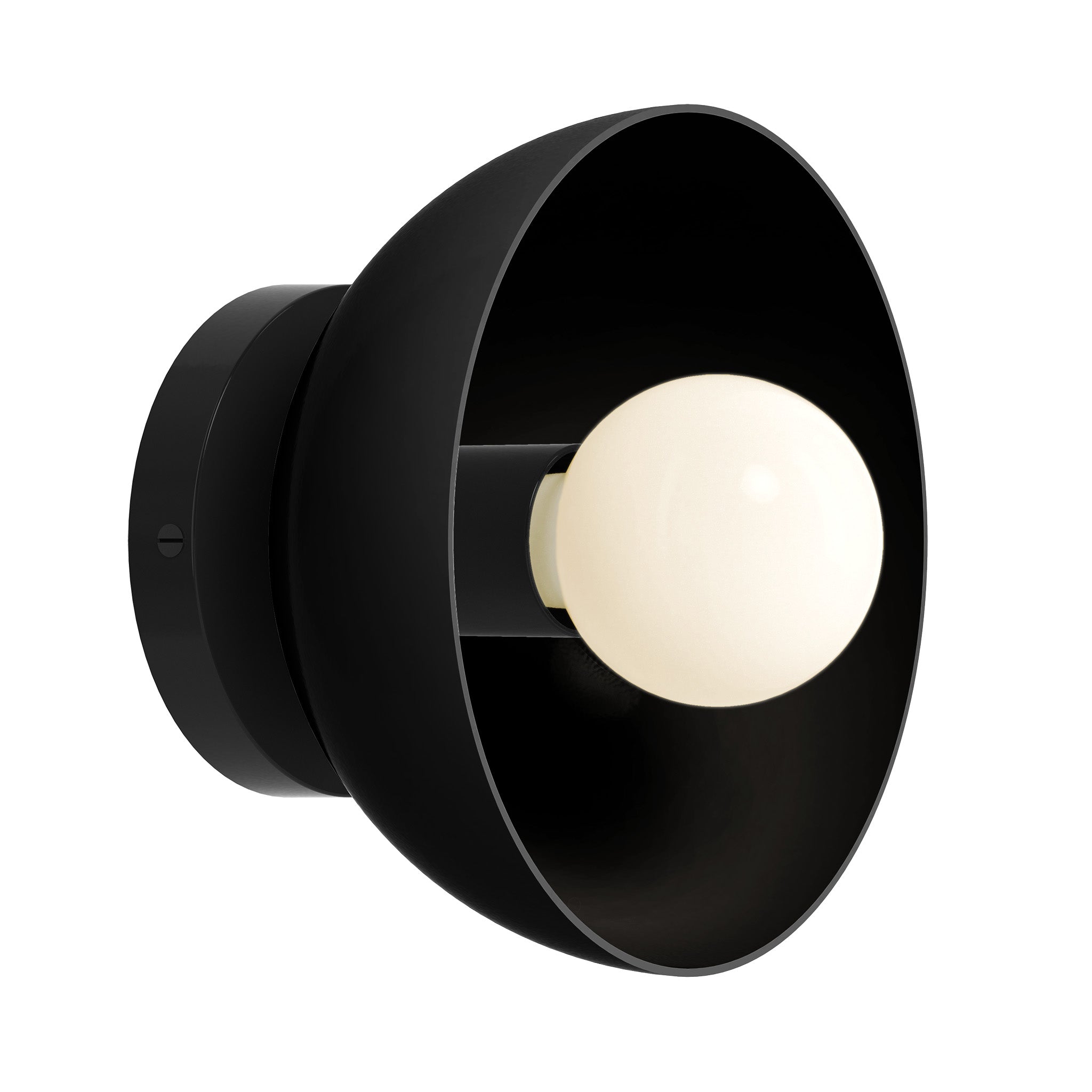 Black and black color Hemi sconce 8" Dutton Brown lighting