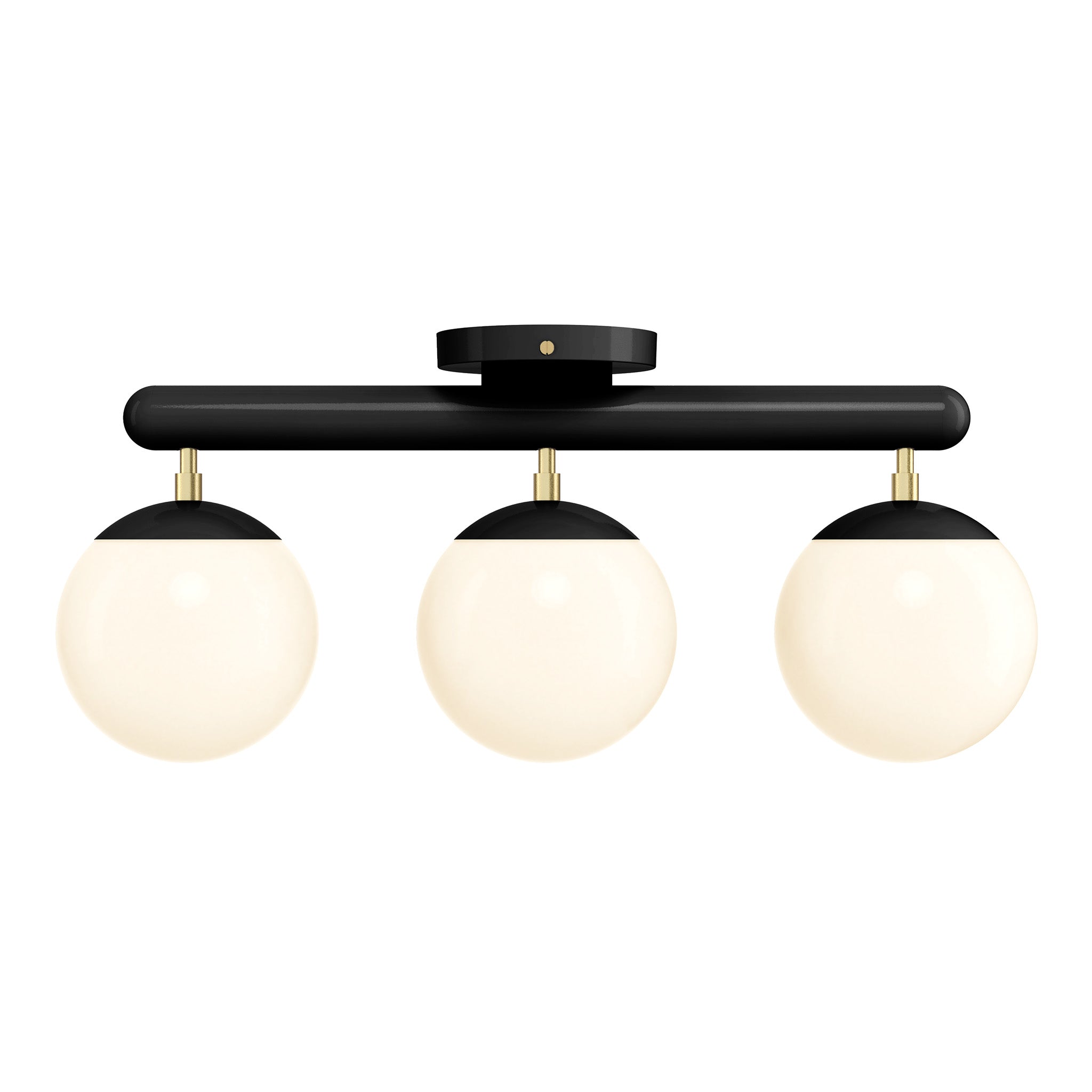 brass black color icon 3 flush mount dutton brown lighting