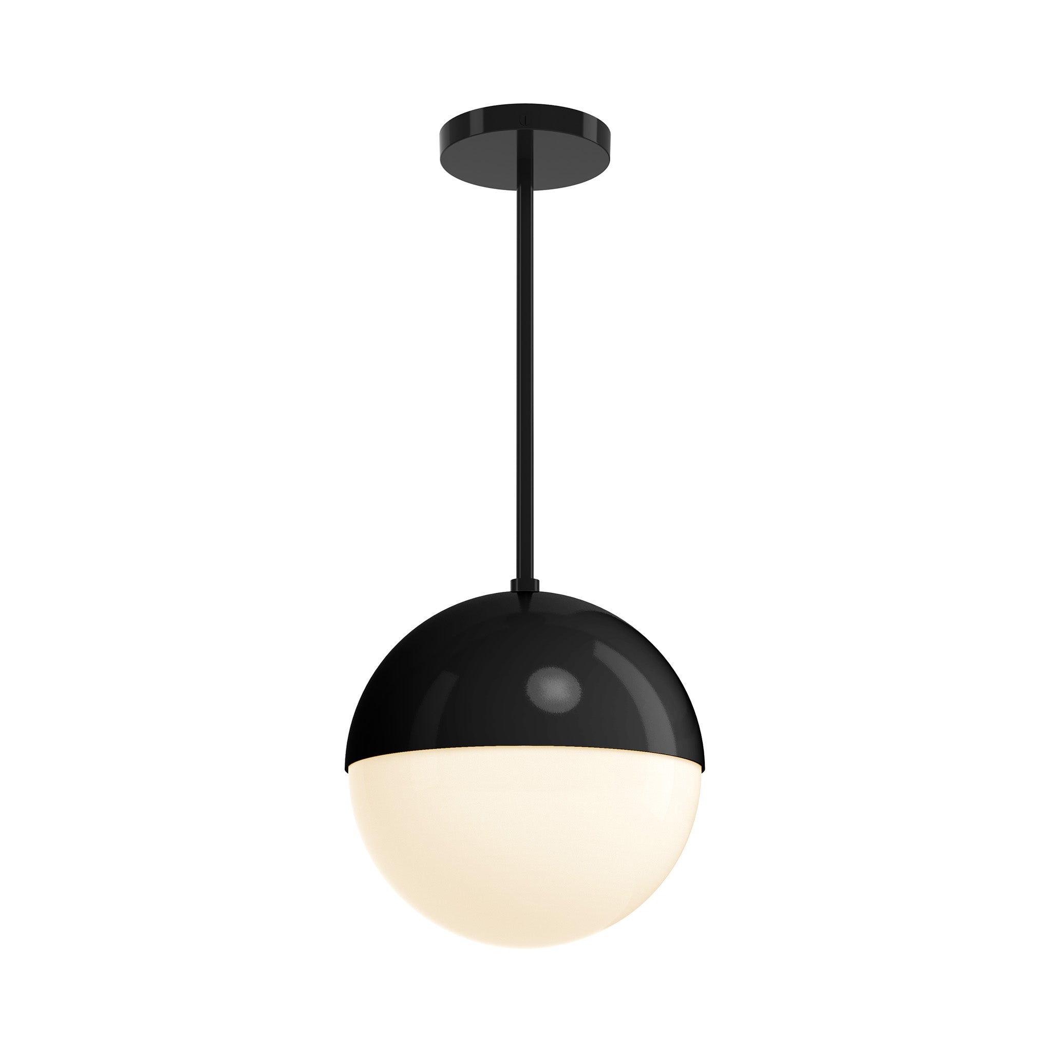 Nickel and Black color Lure Globe Pendant 10 inch Dutton Brown Lighting