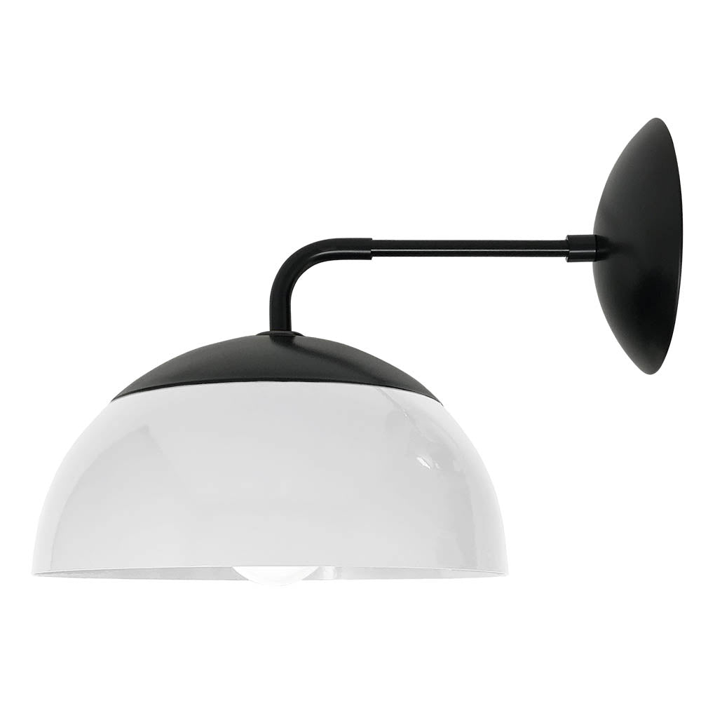Black and chalk color Cadbury sconce 8" Dutton Brown lighting
