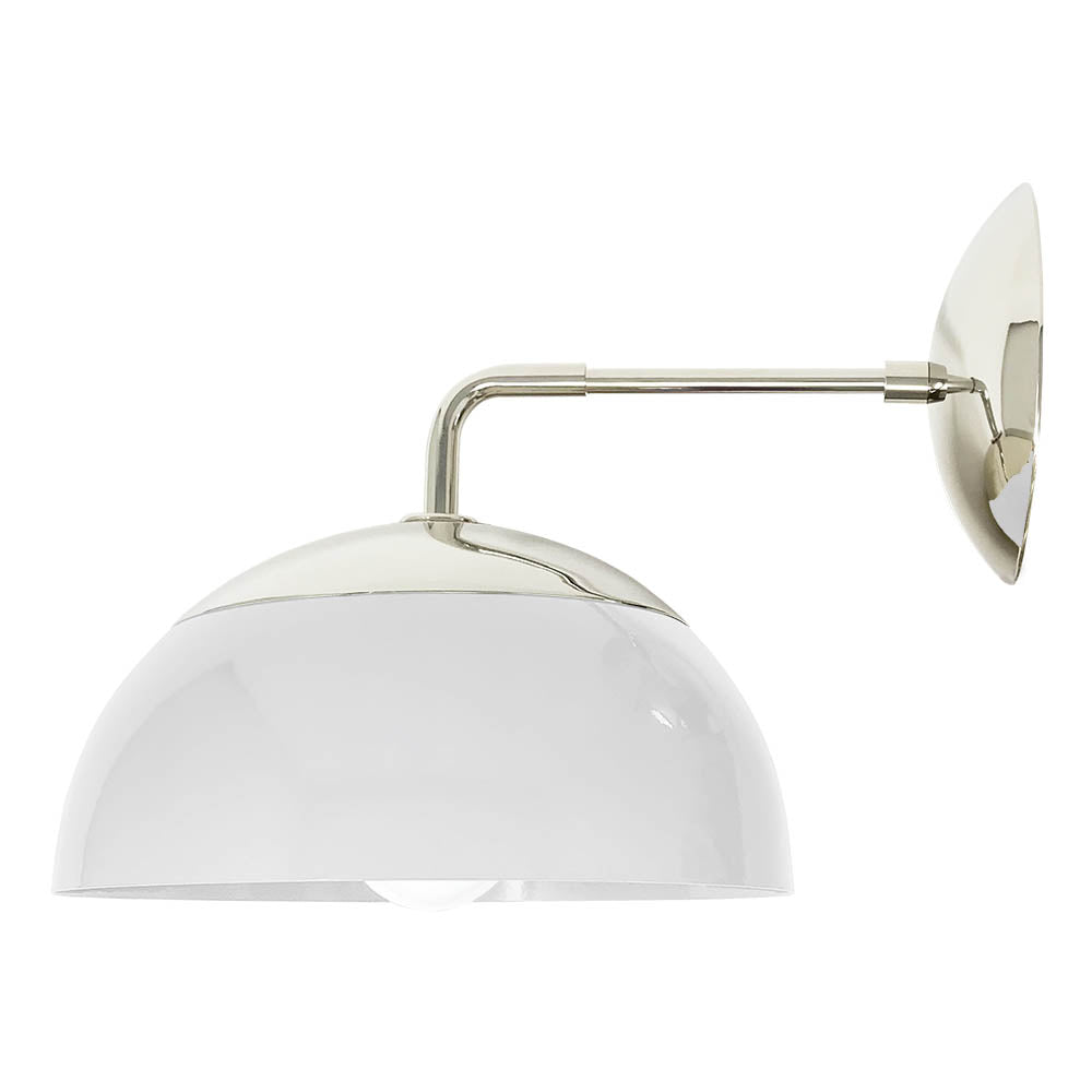 nickel and chalk color Cadbury sconce 8" Dutton Brown lighting