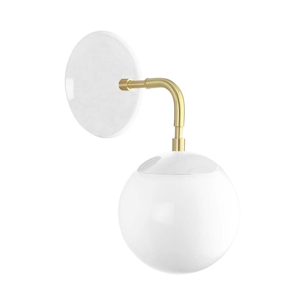 Brass and chalk color Cap sconce 6" Dutton Brown lighting