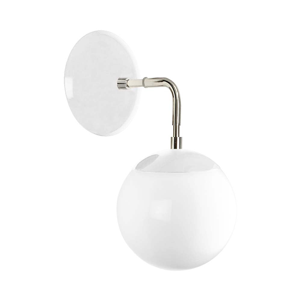 Nickel and chalk color Cap sconce 6" Dutton Brown lighting