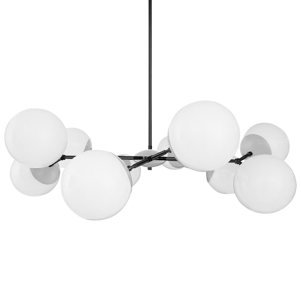 Black and CHALK color Crown chandelier 46" Dutton Brown lighting