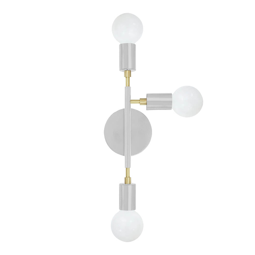 Brass and chalk elite sconce right dutton brown lighting