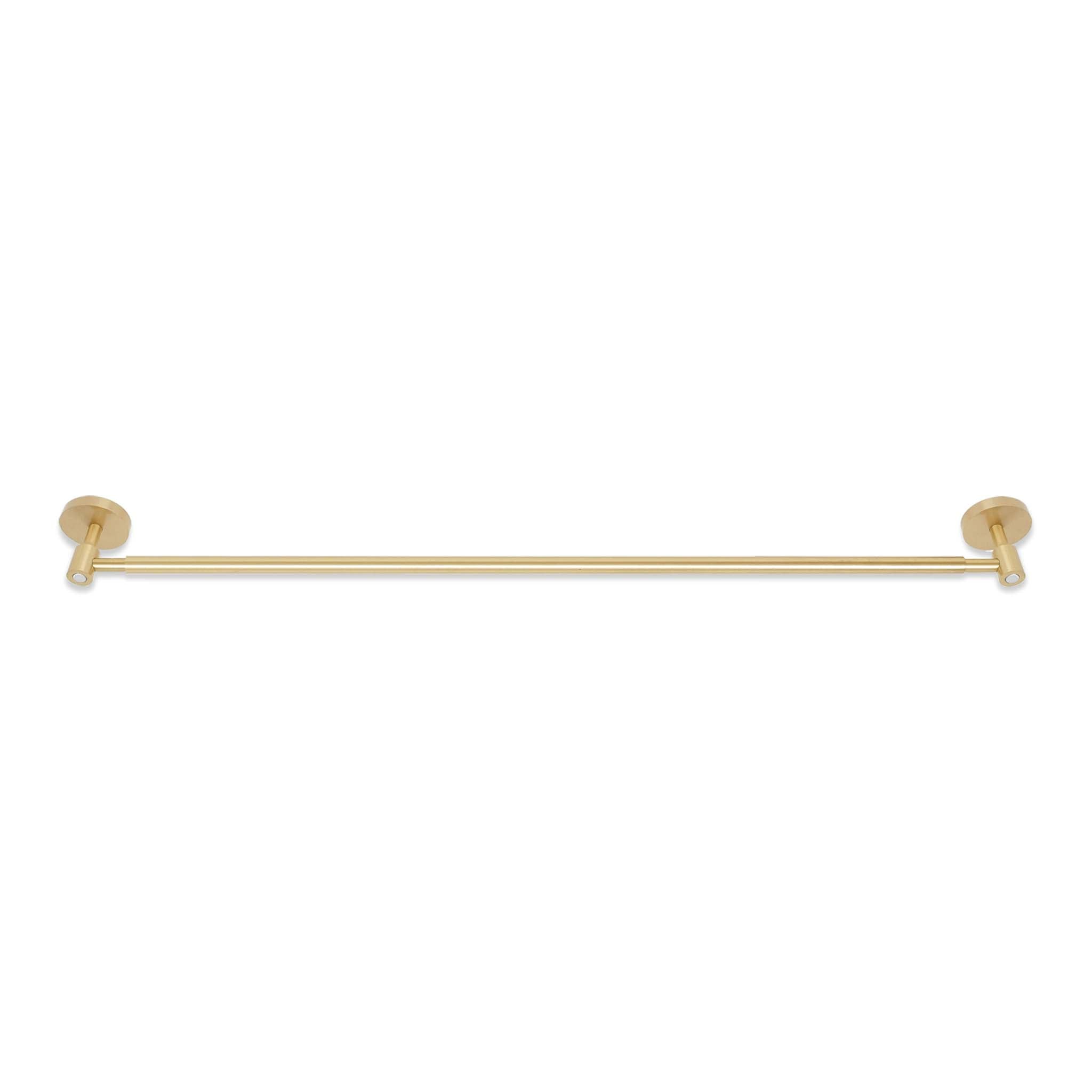 brass and chalk color Head towel bar 24" Dutton Brown hardware