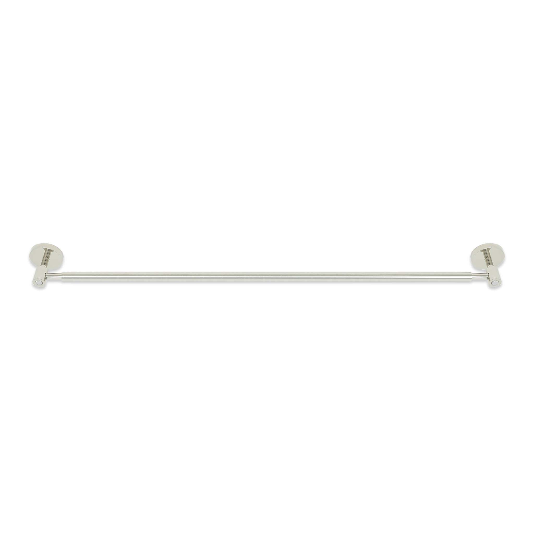 nickel and chalk color Head towel bar 24" Dutton Brown hardware