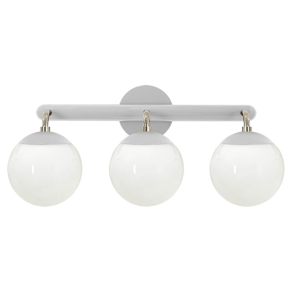 Nickel and chalk color Legend 3 sconce Dutton Brown lighting