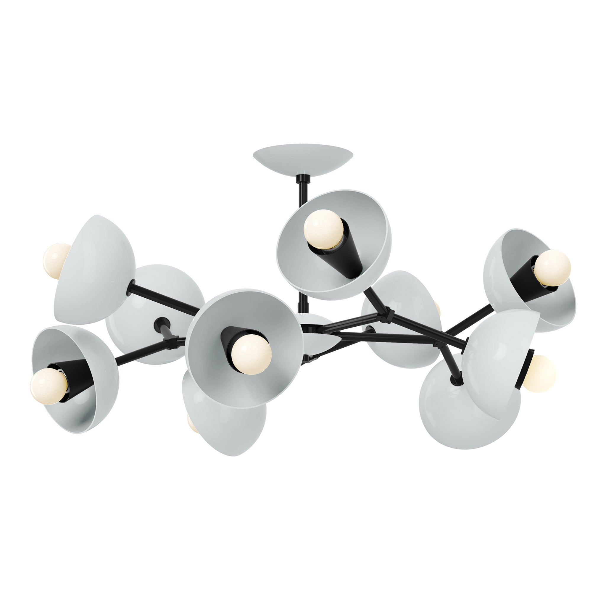 black chalk color alegria flush mount 30" dutton brown lighting