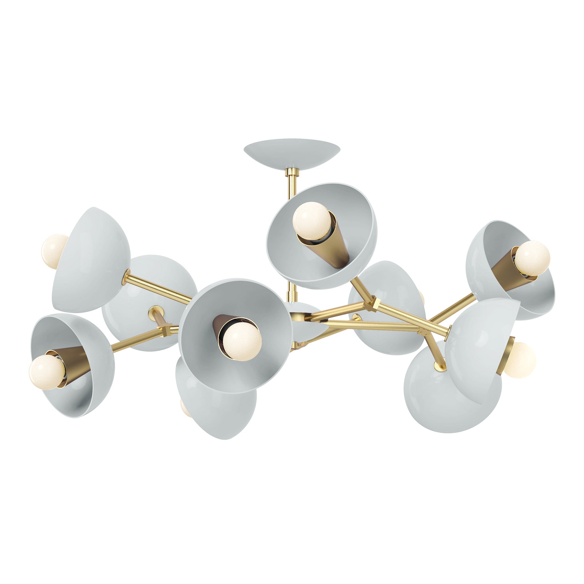 brass chalk color alegria flush mount 30" dutton brown lighting