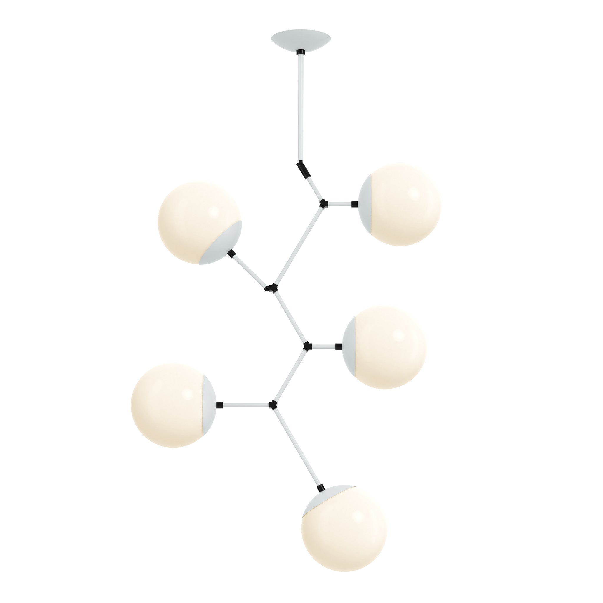 Black and chalk color Astar 5 chandelier Dutton Brown lighting
