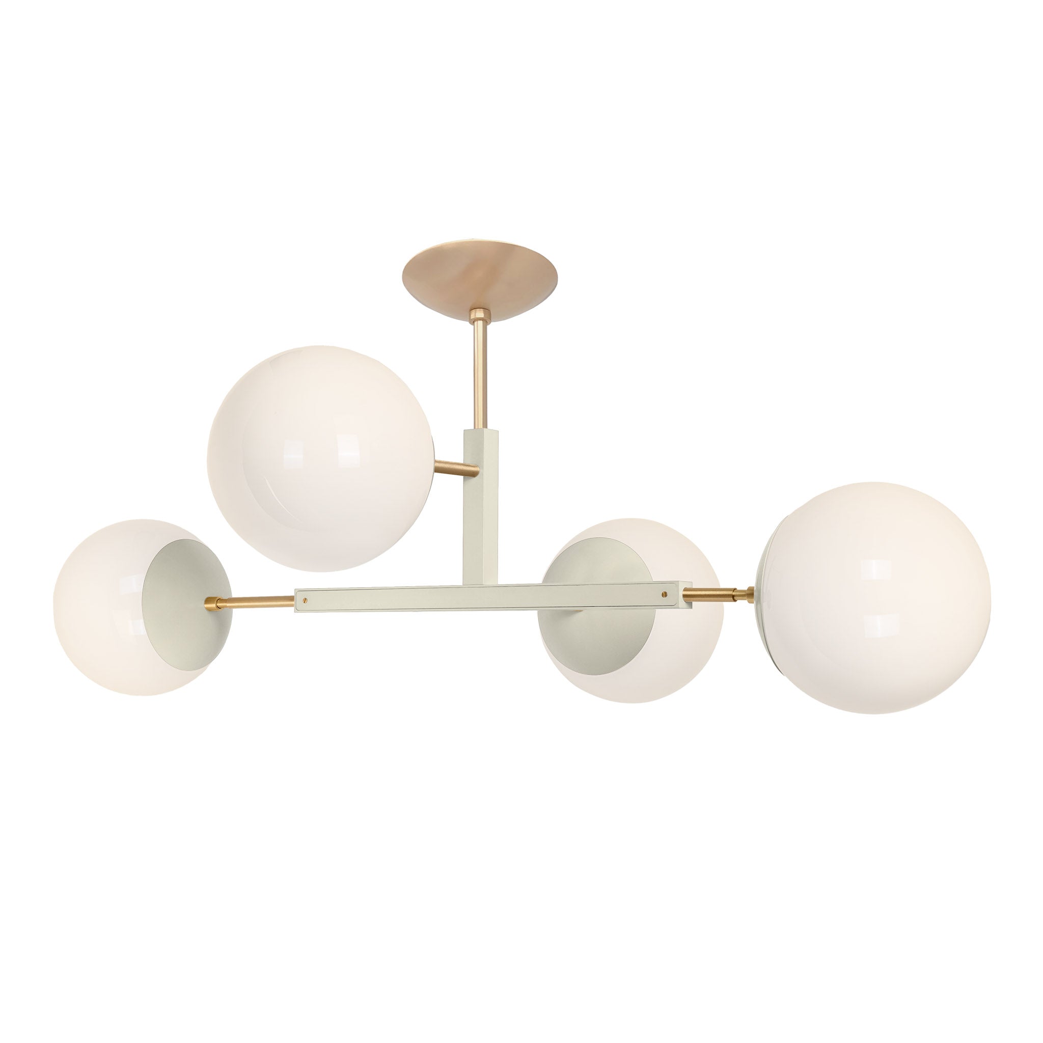 Brass and bone color Big Status flush mount Dutton Brown lighting