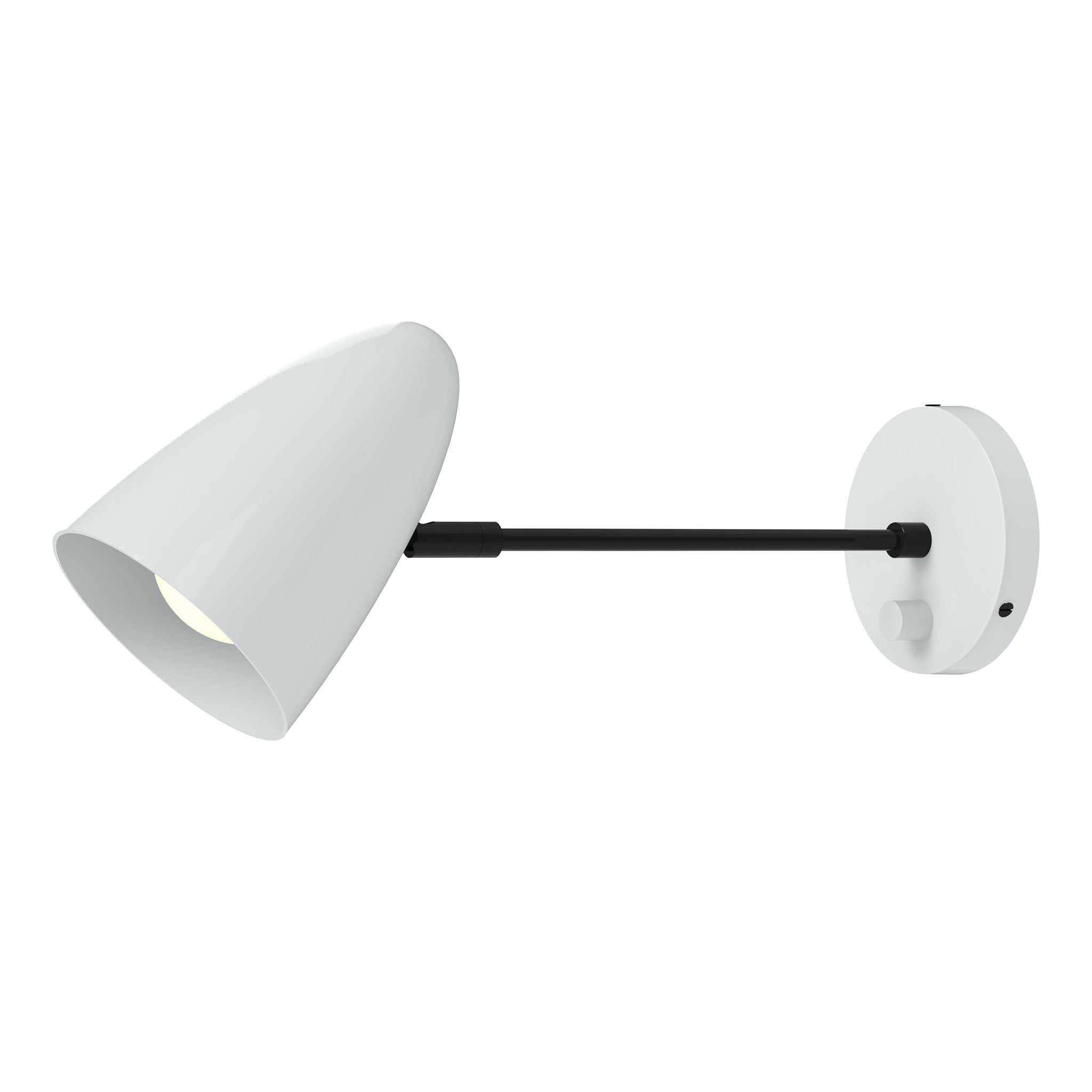 black chalk color boom sconce - 10" arm dutton brown lighting