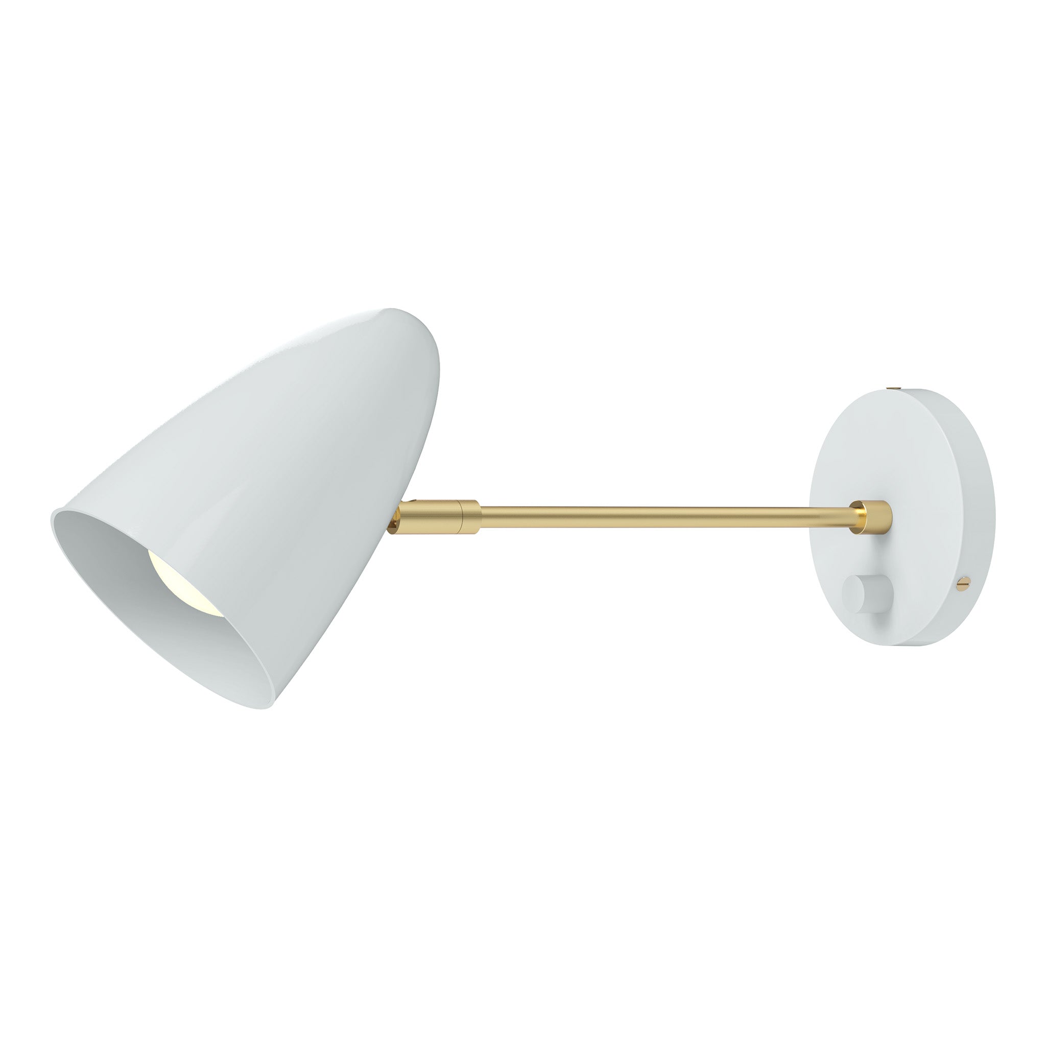 brass chalk color boom sconce - 10" arm dutton brown lighting