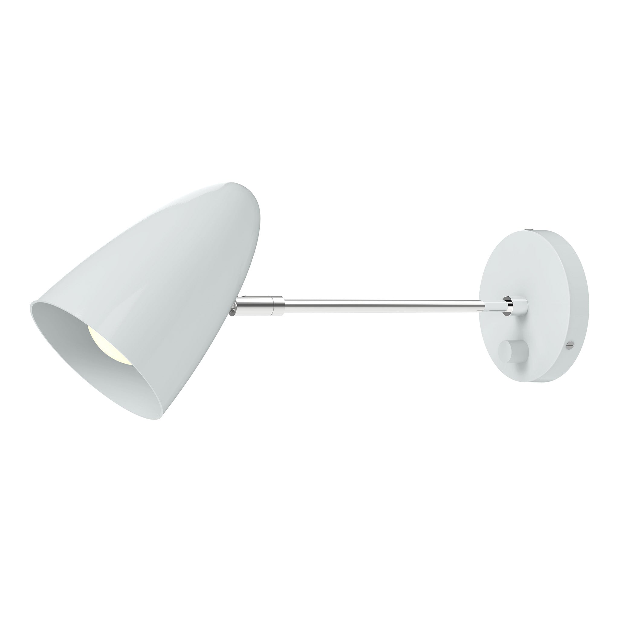 nickel chalk color boom sconce - 10" arm dutton brown lighting