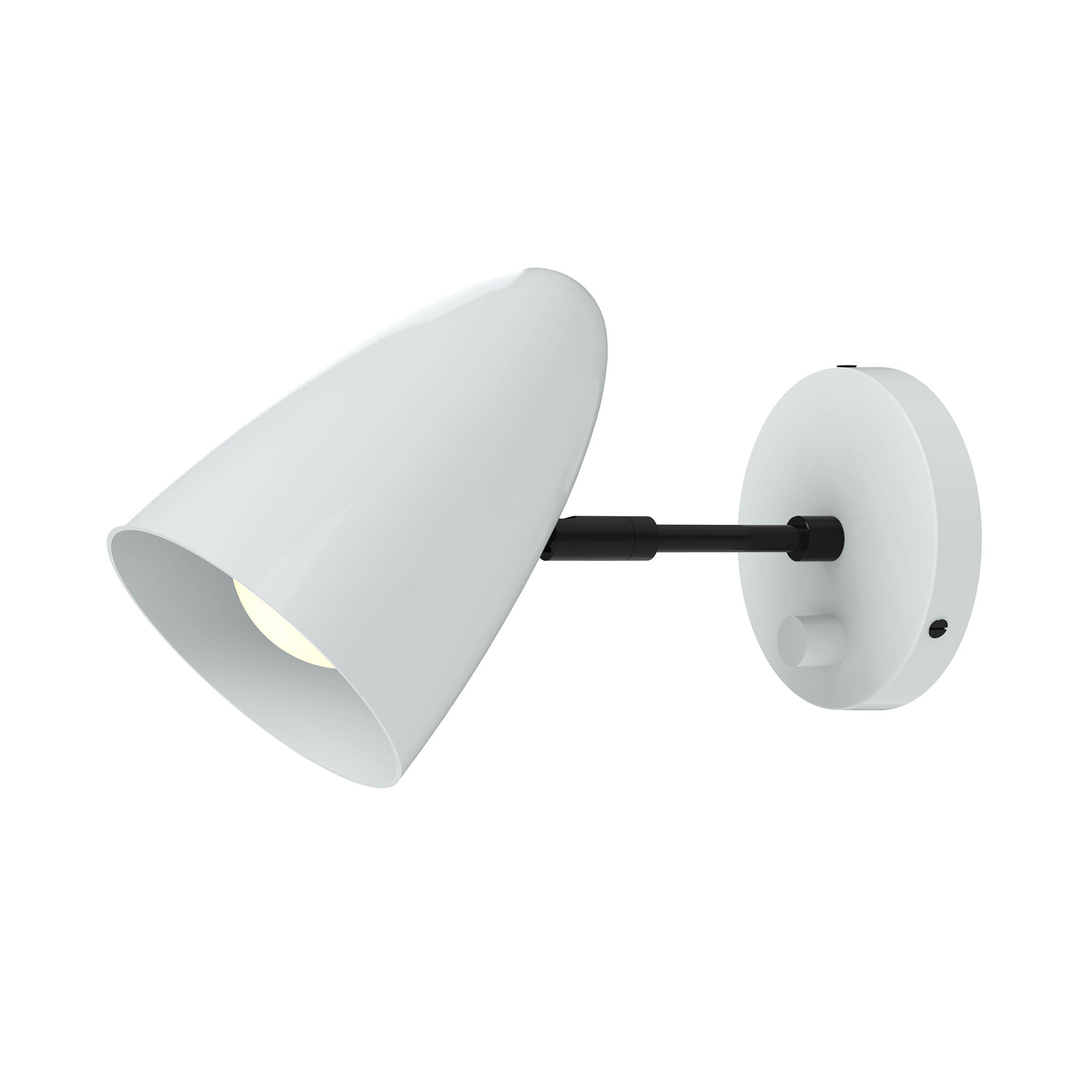 black chalk color boom sconce - 3" arm dutton brown lighting