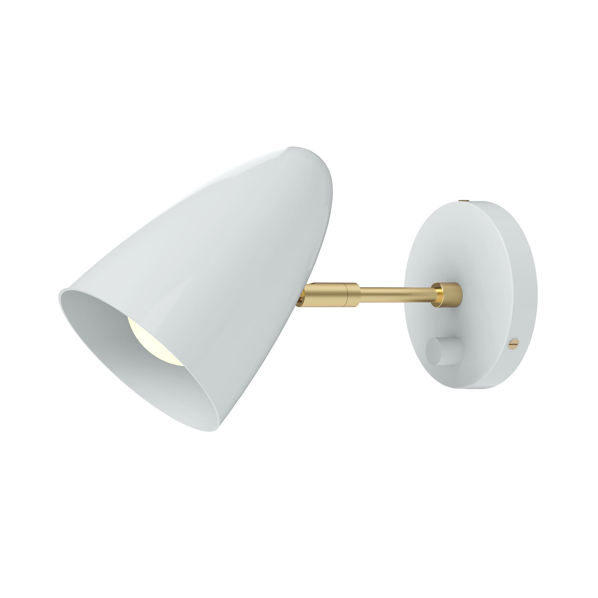 brass chalk color boom sconce - 3" arm dutton brown lighting
