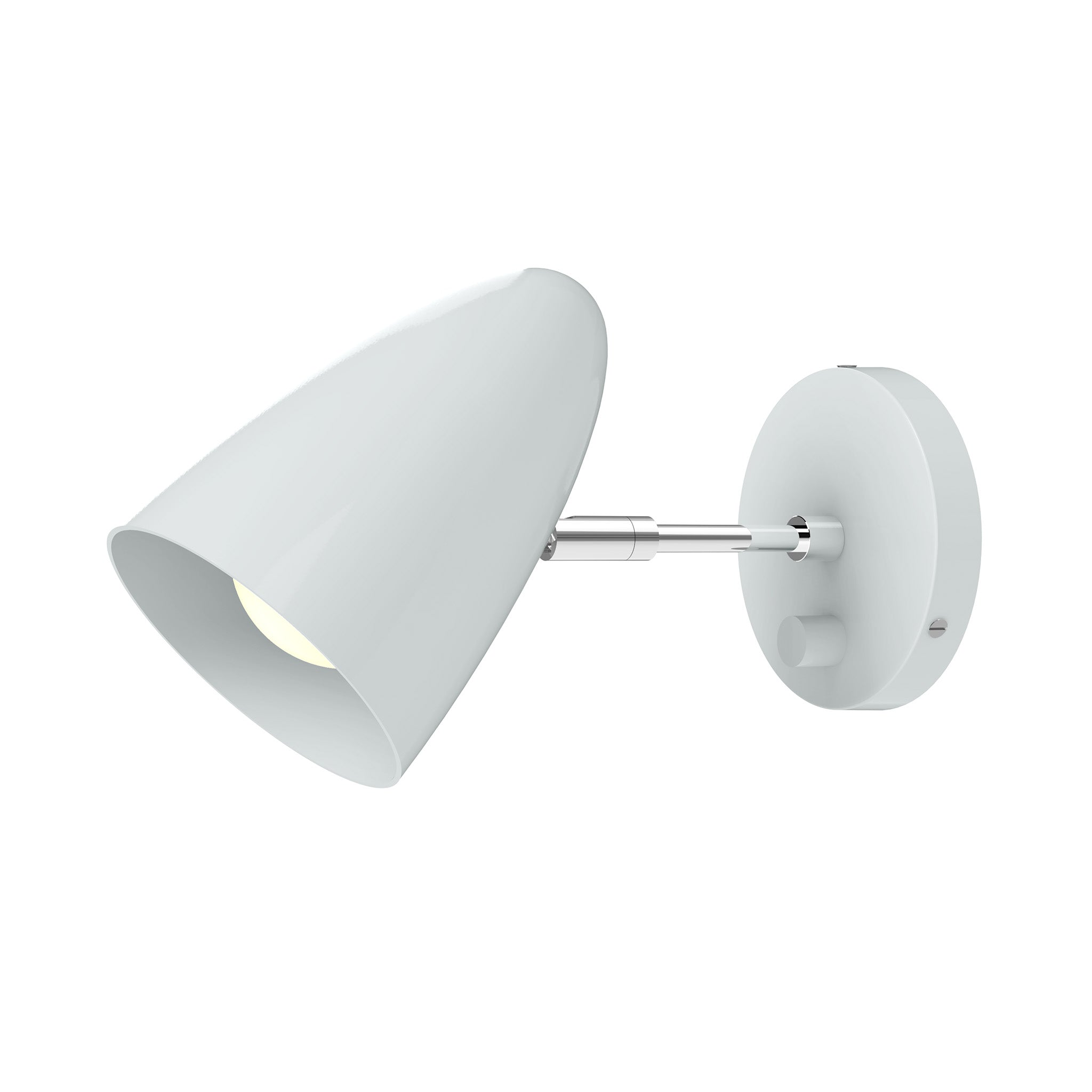 nickel chalk color boom sconce - 3" arm dutton brown lighting