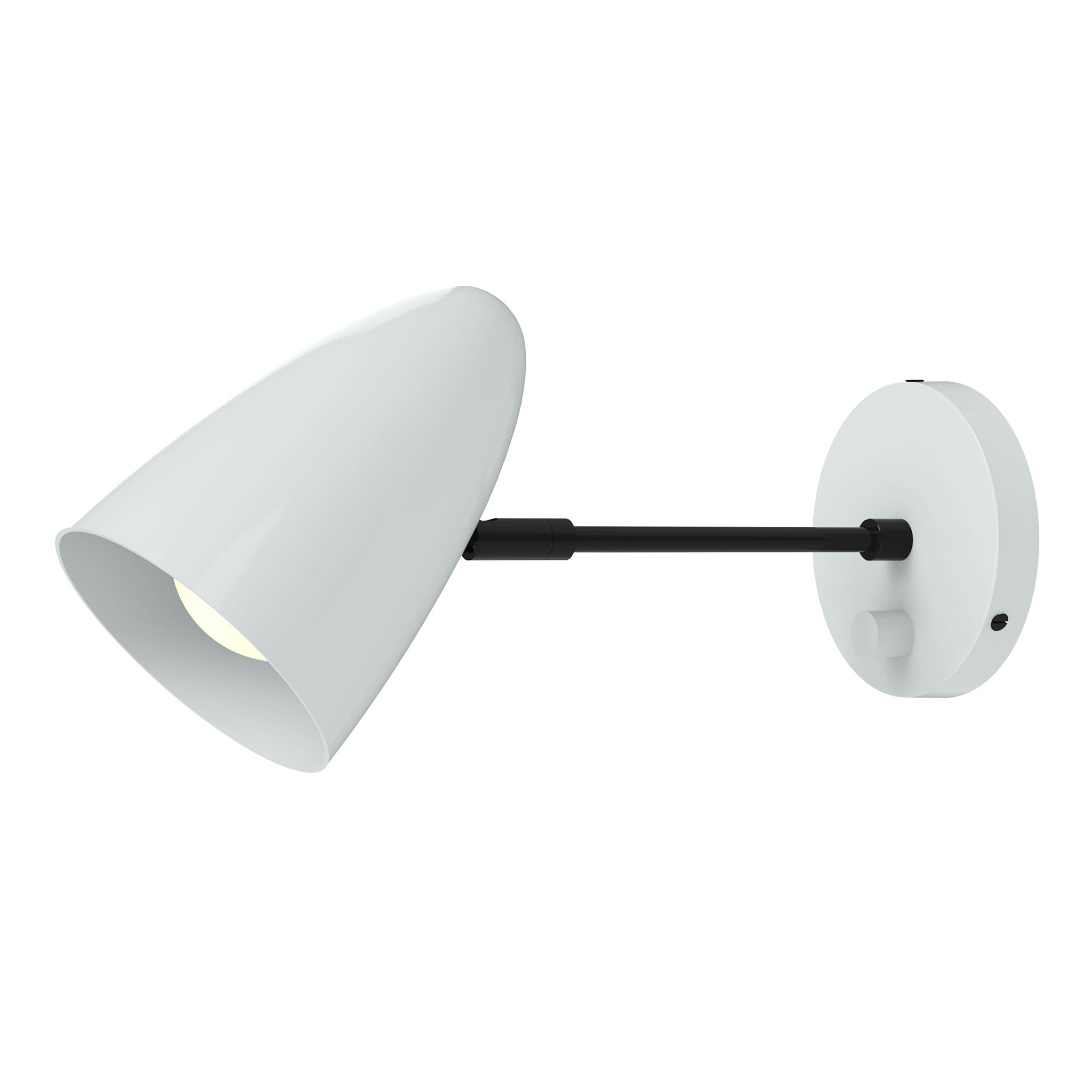black chalk color boom sconce - 6" arm dutton brown lighting