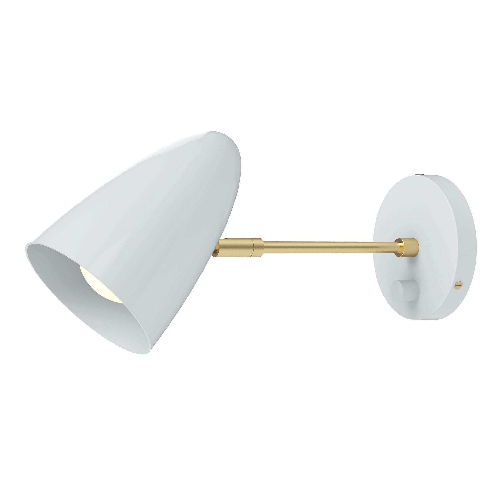 brass chalk color boom sconce - 6" arm dutton brown lighting