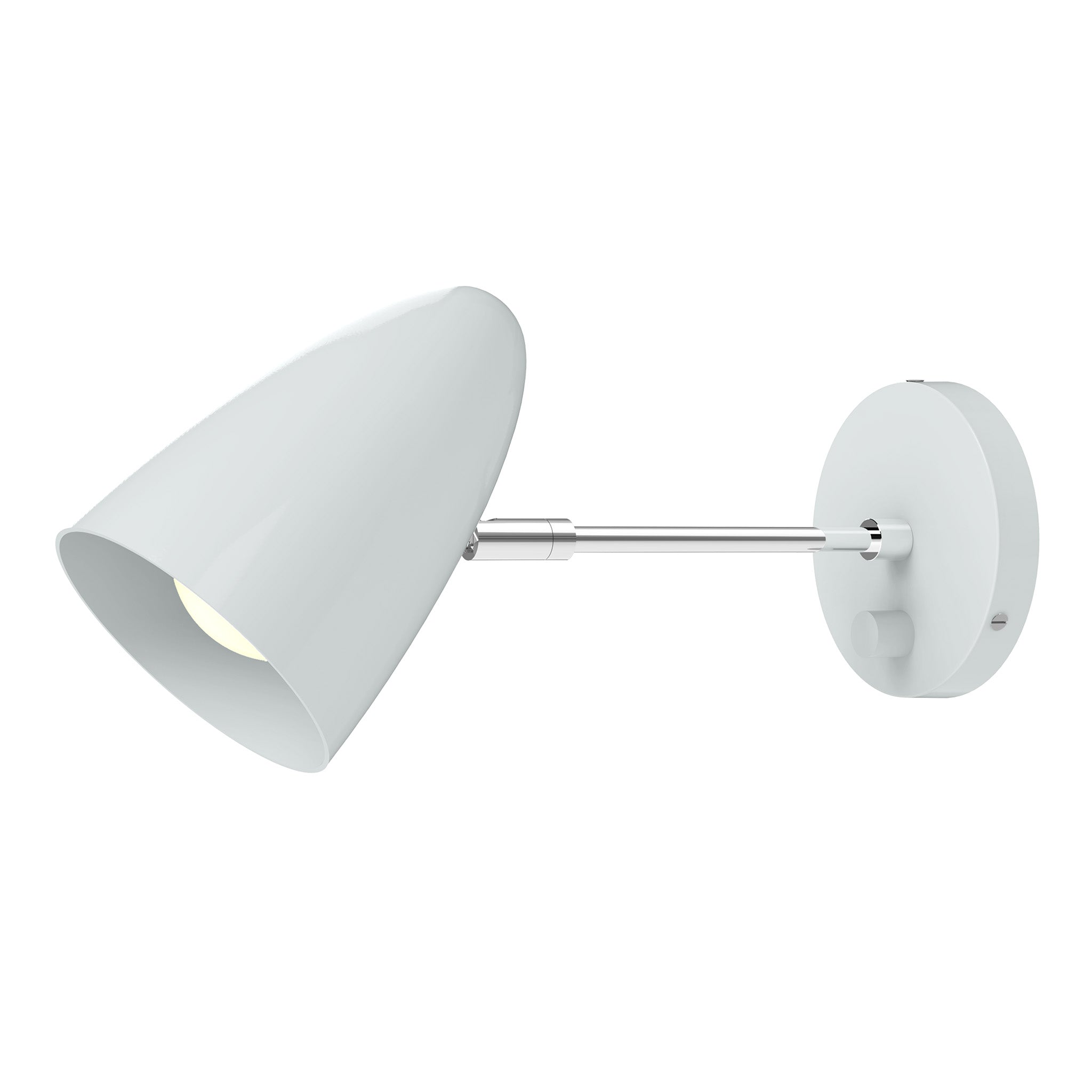 nickel chalk color boom sconce - 6" arm dutton brown lighting