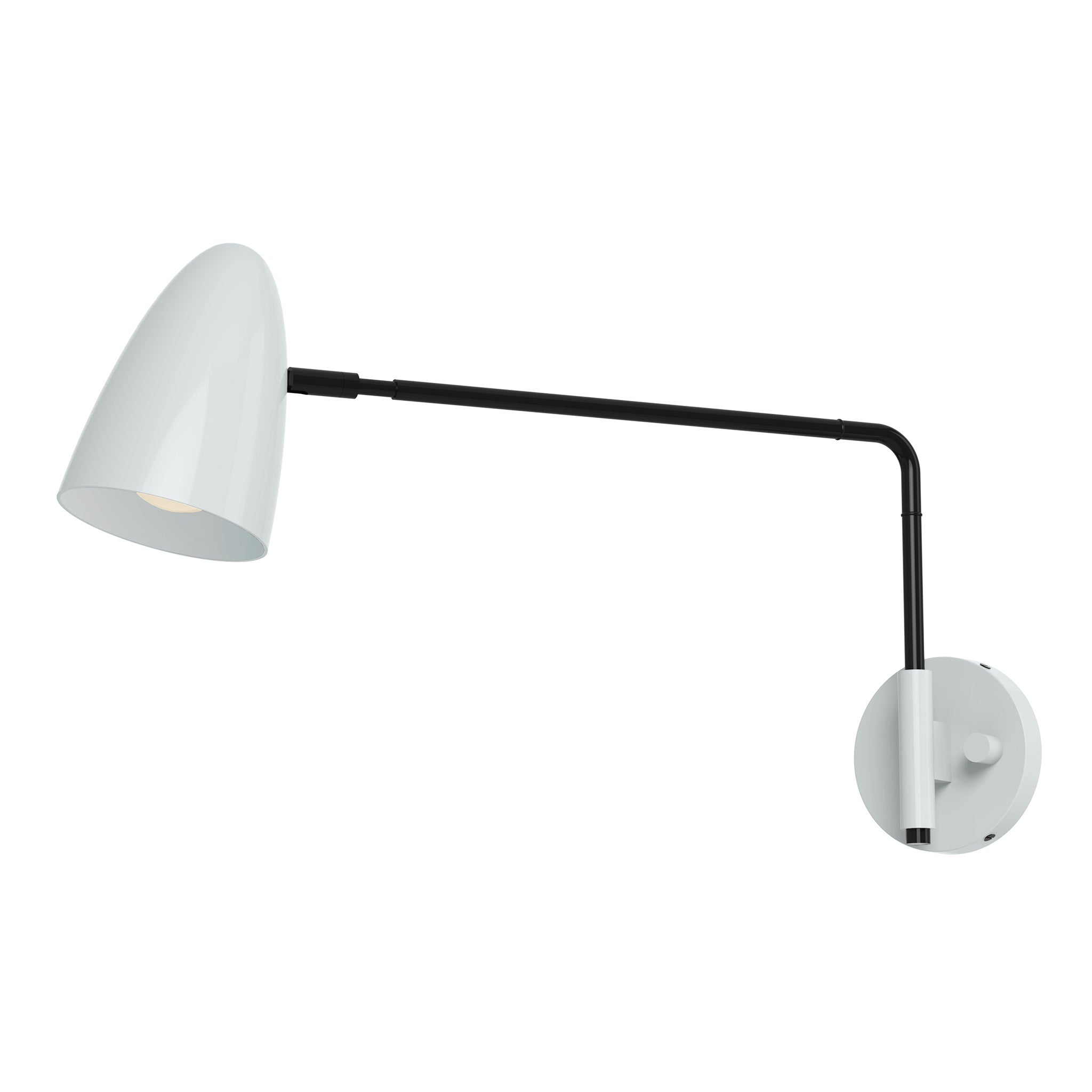 black chalk color boom swing arm sconce - 17" arm dutton brown lighting
