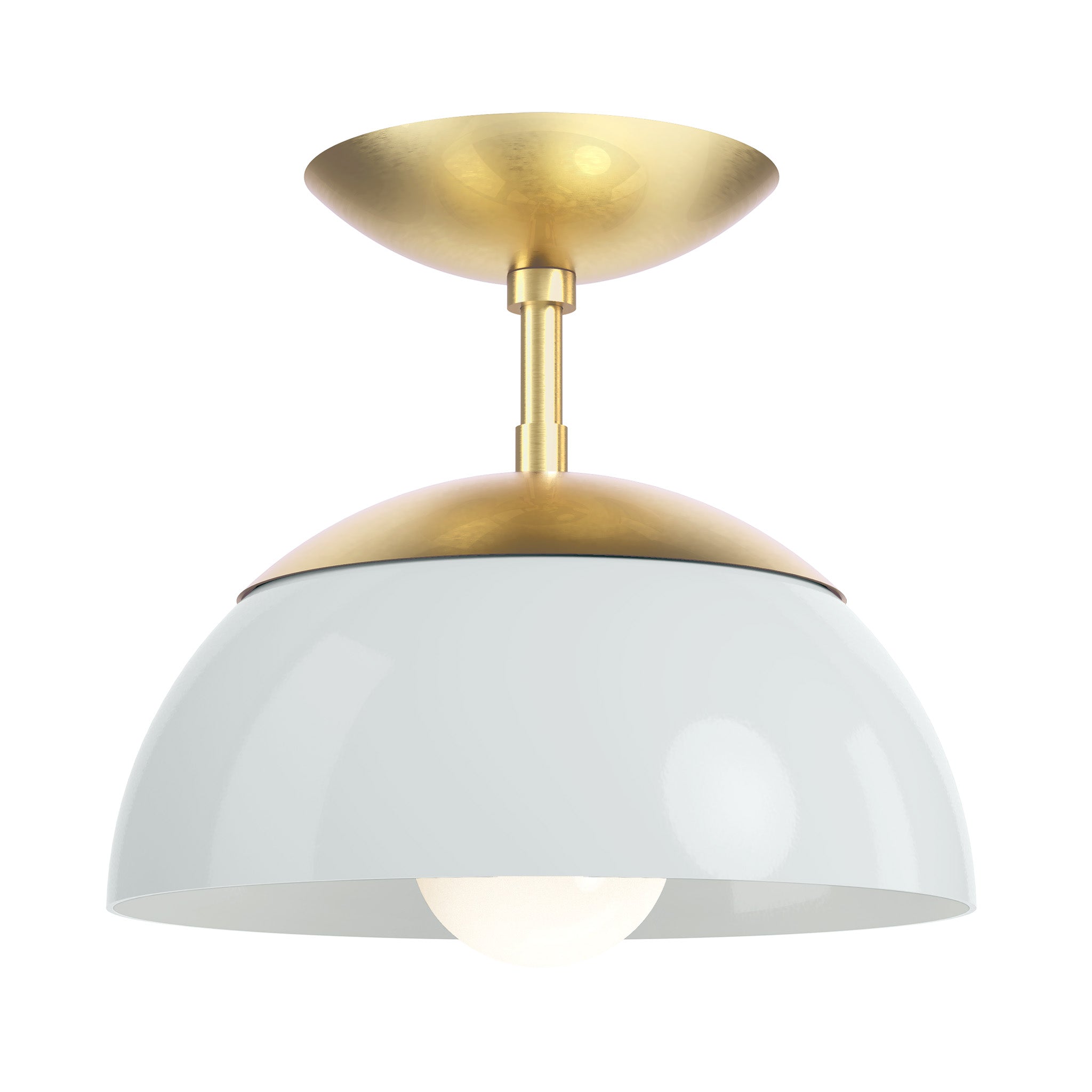 brass chalk color cadbury flush mount 10" dutton brown lighting